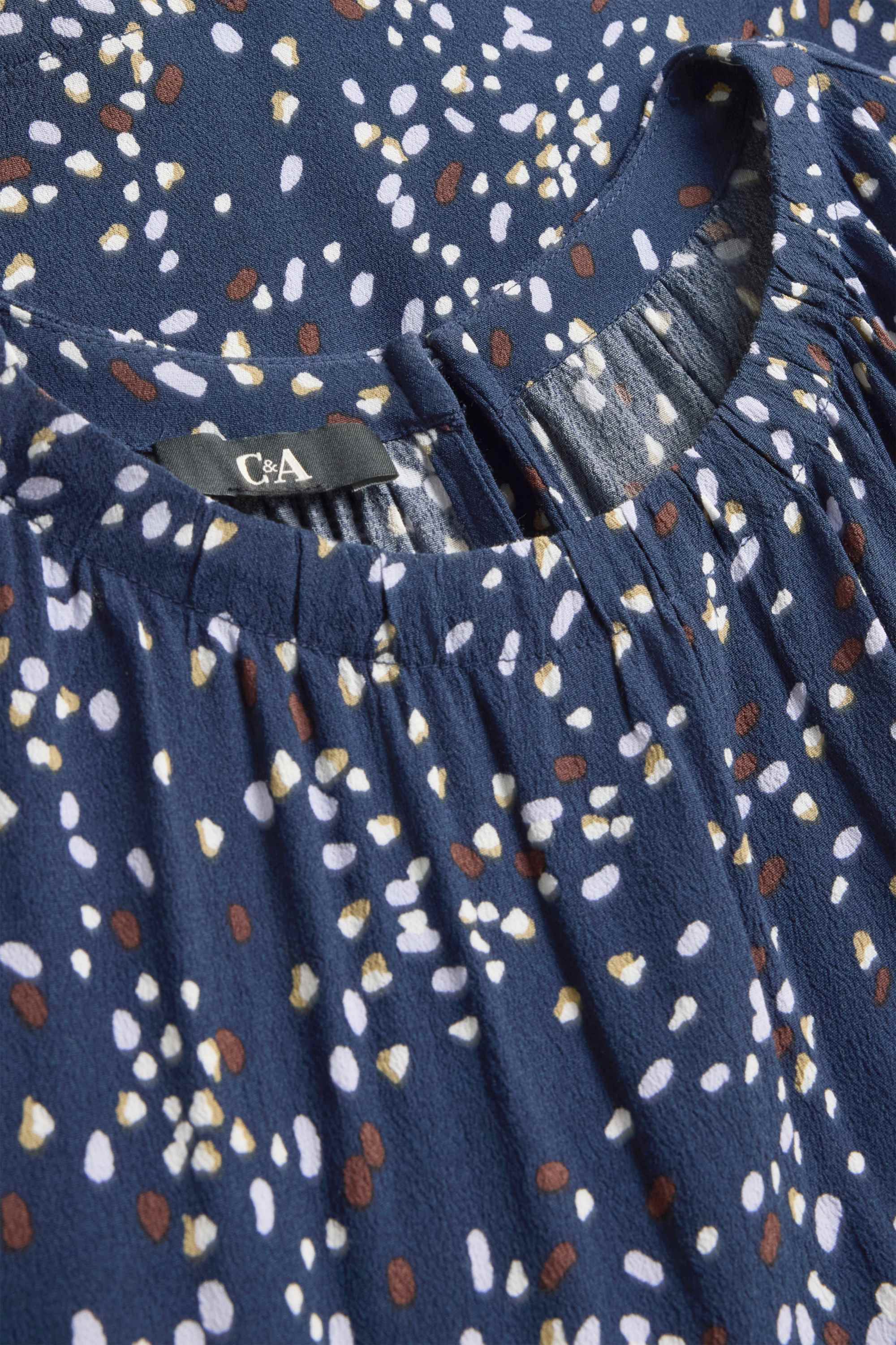 Blouse - polka dot blue