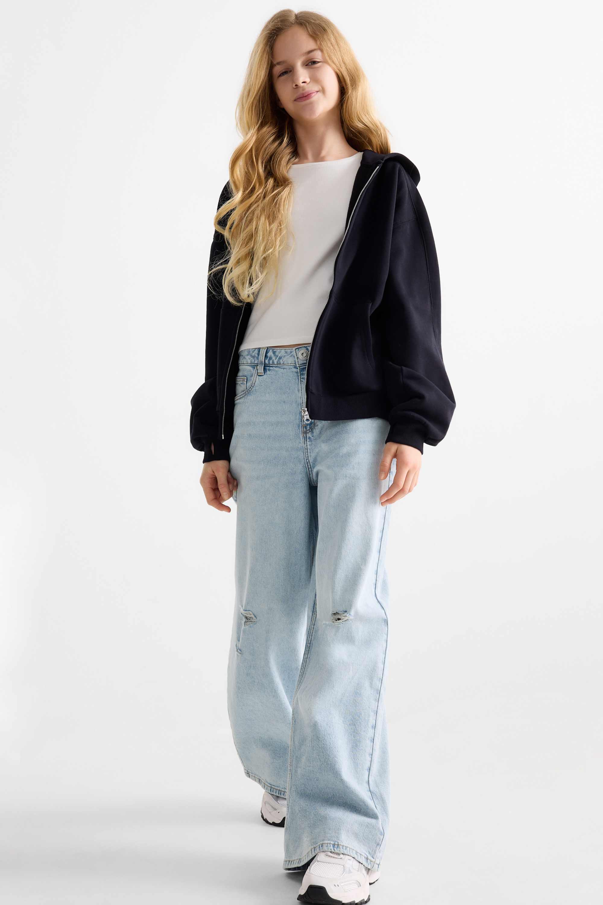 Wide leg jeans denim-light blue
