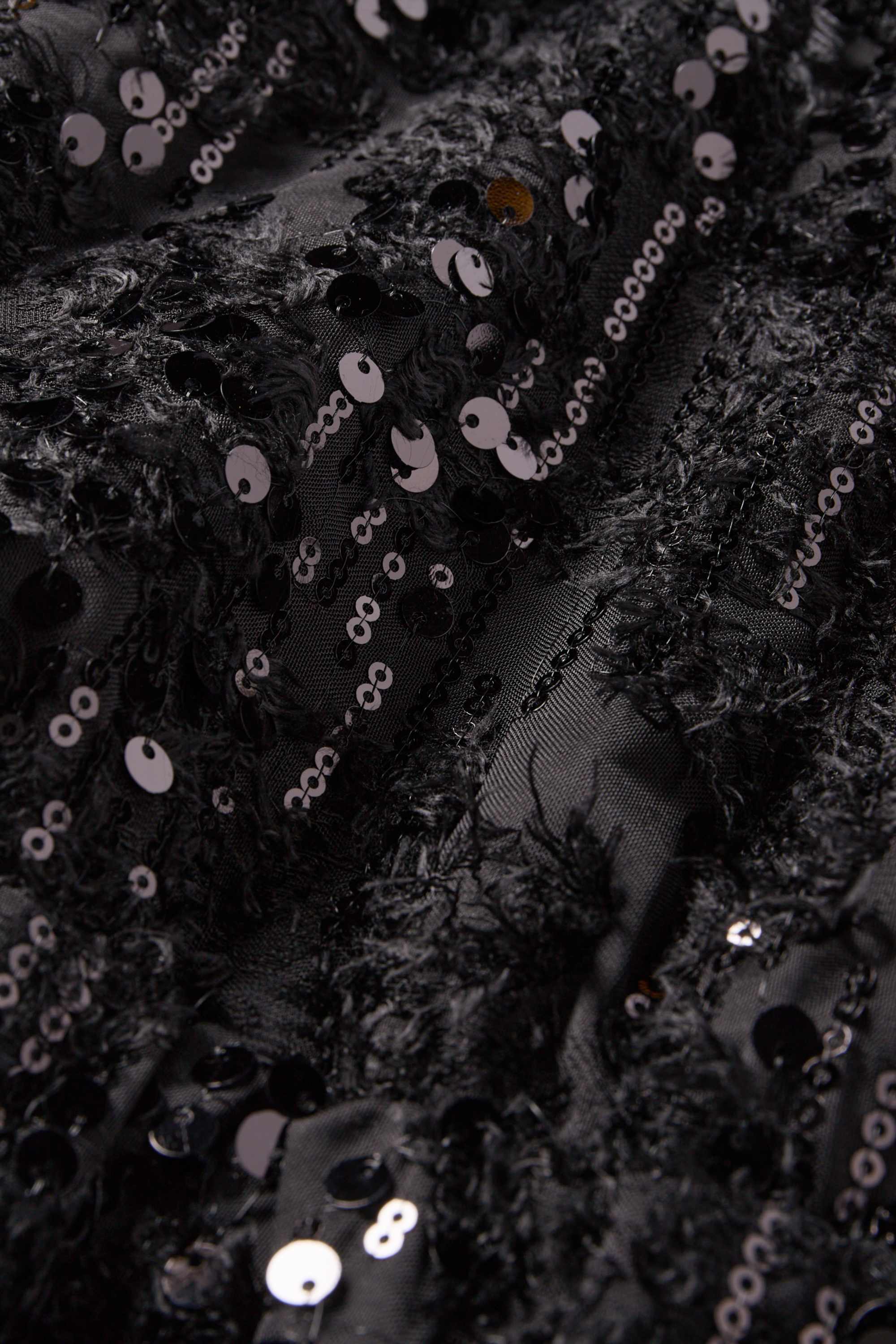 Chiffon sequin blouse black