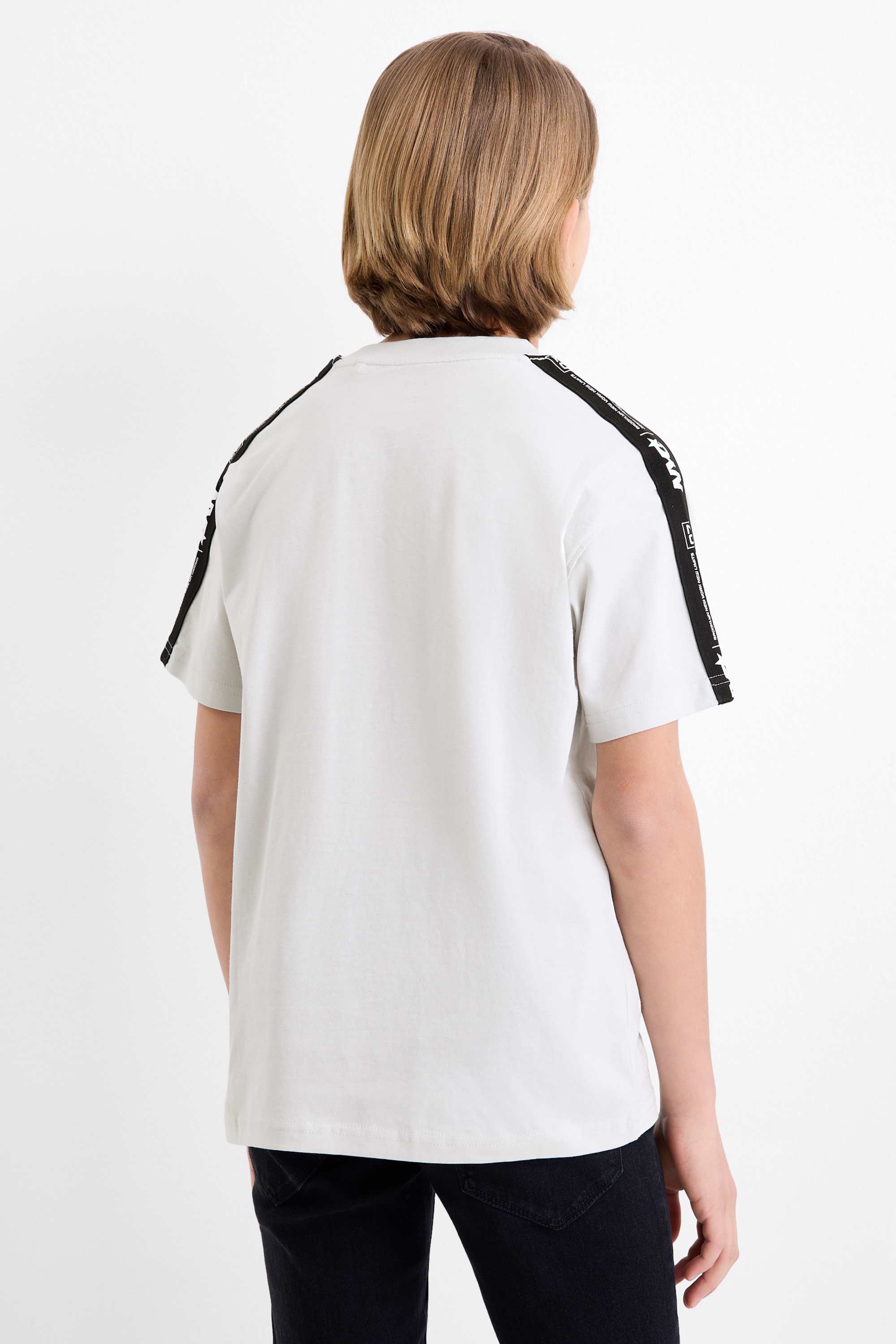 Basketball - short sleeve T-shirt black / white