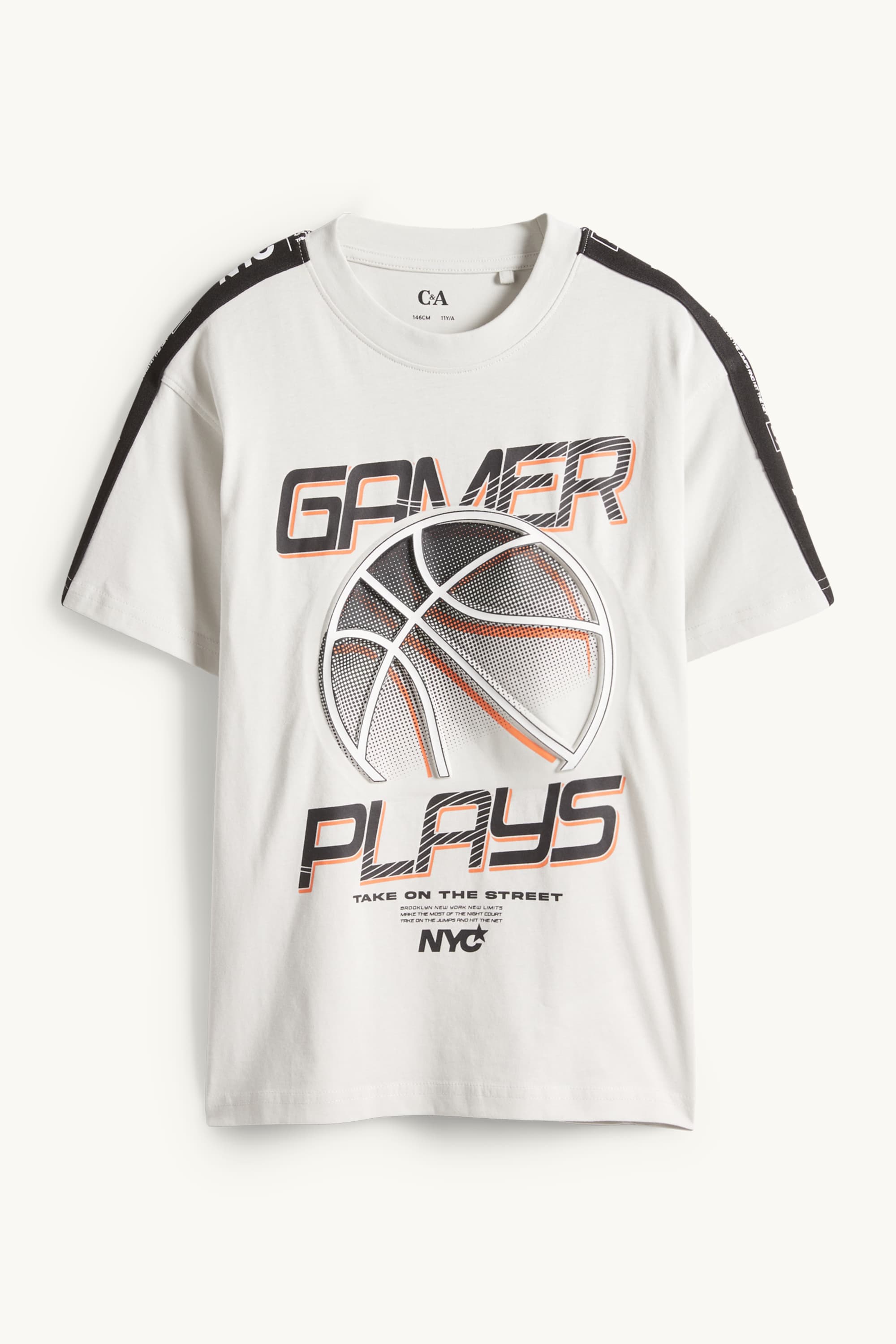 Basketball - short sleeve T-shirt black / white