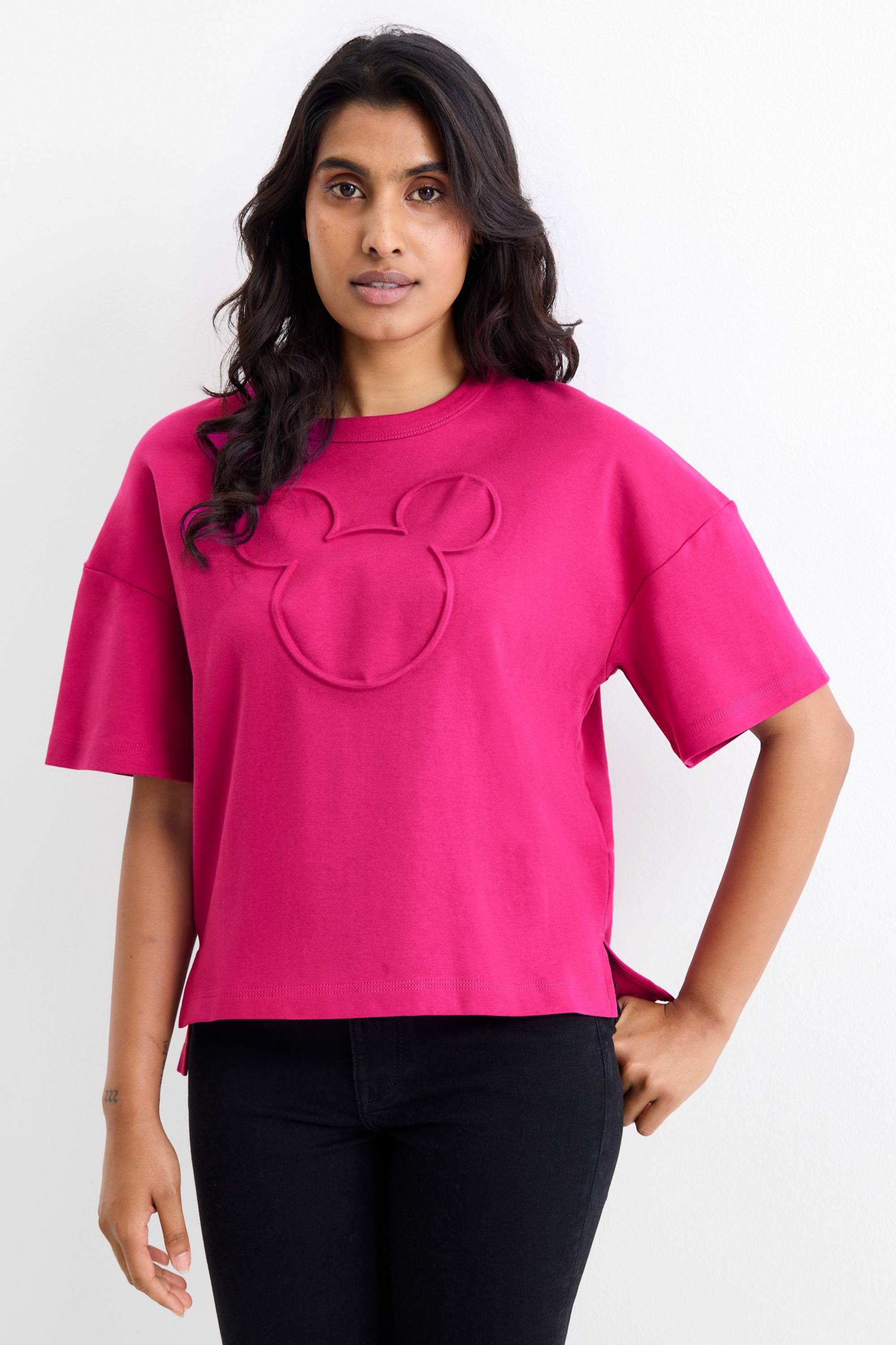 T-shirt - oversized - Mickey Mouse pink