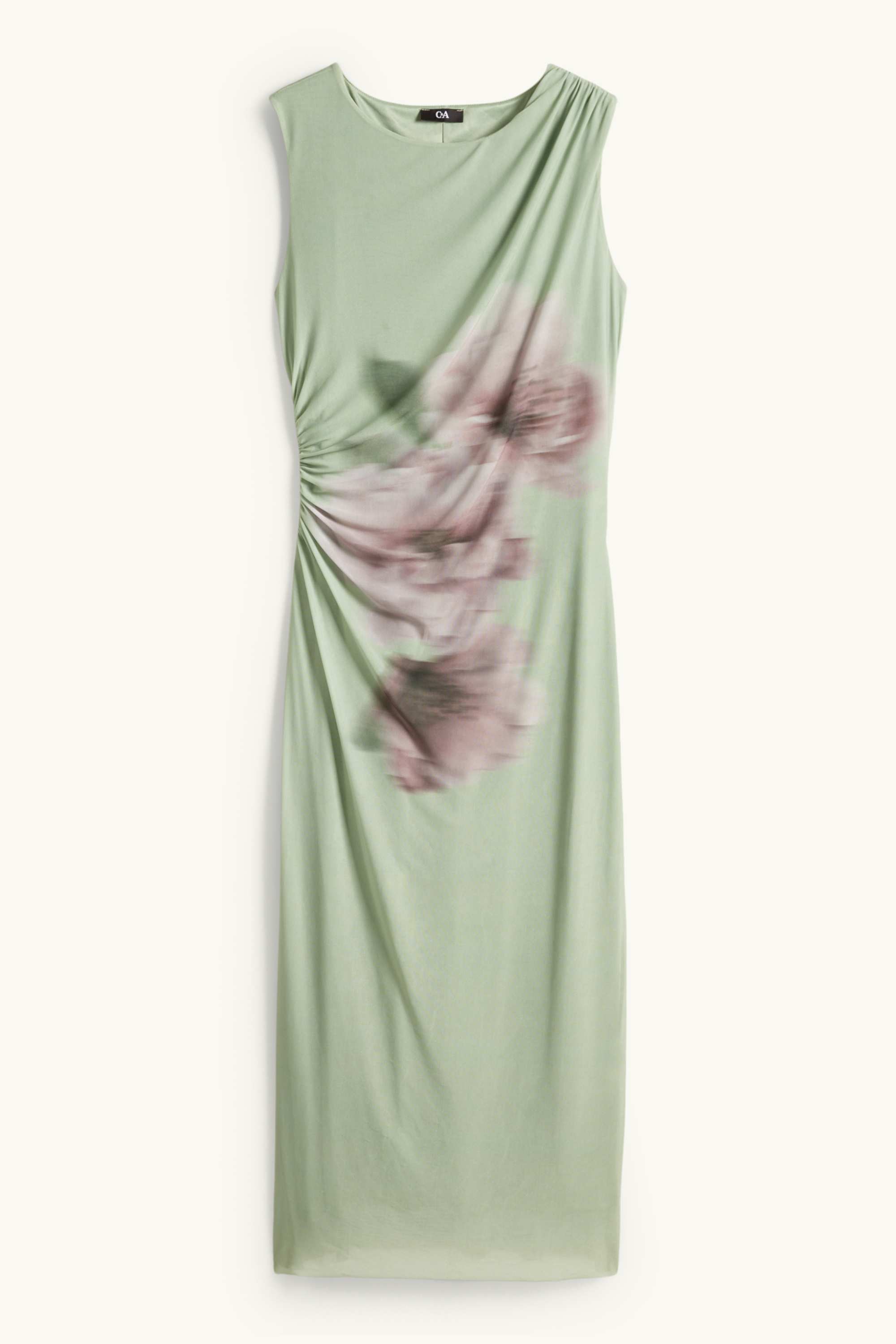 Mesh dress - floral light green