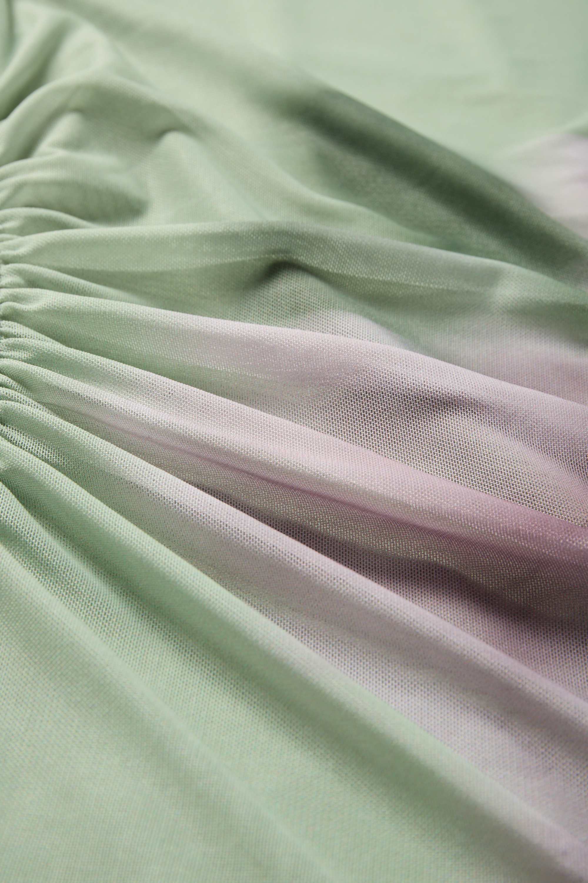 Mesh dress - floral light green