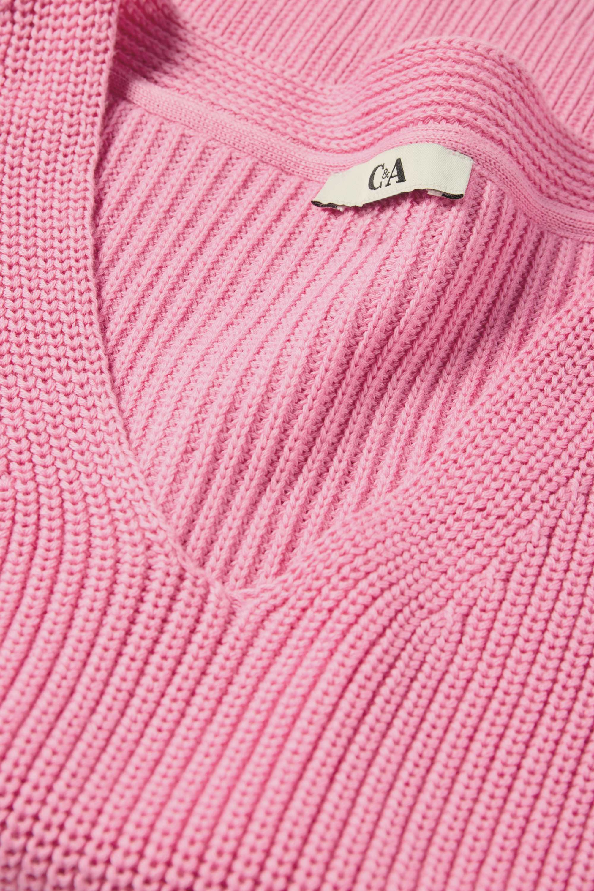 Knitted jumper - short sleeve pink