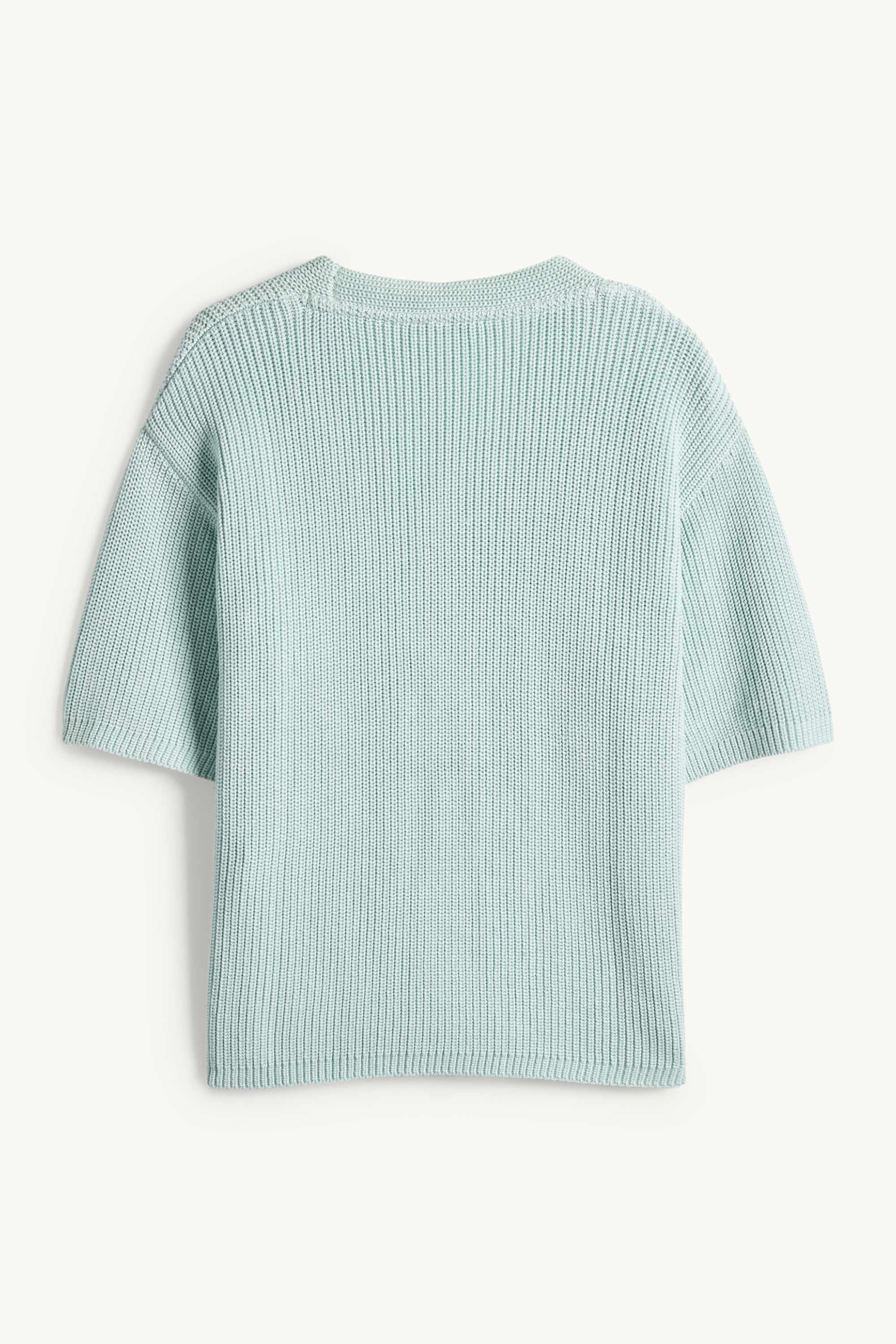 Knitted jumper - short sleeve mint green