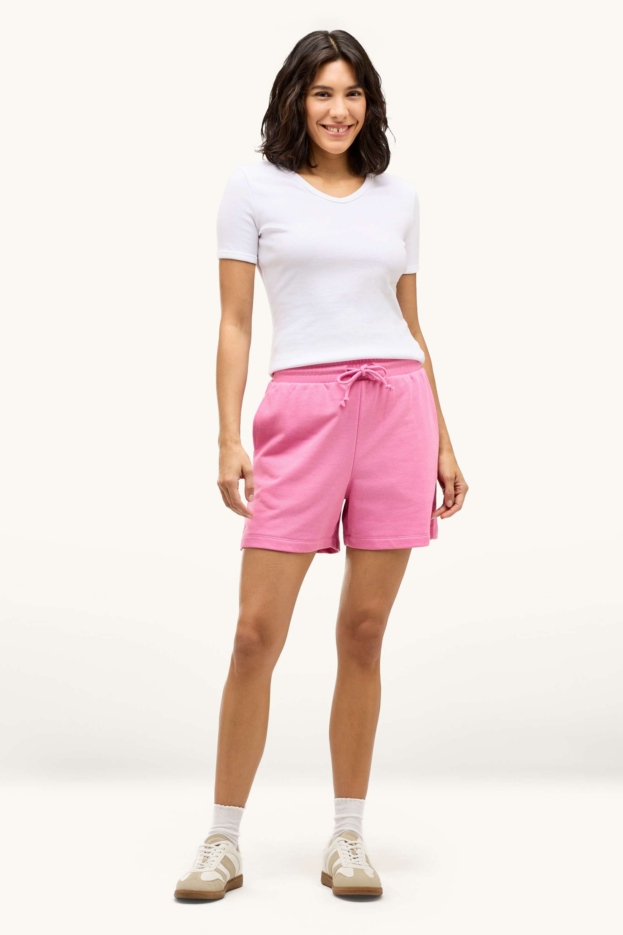 V-neck T-shirt - slim fit - skinny rib white