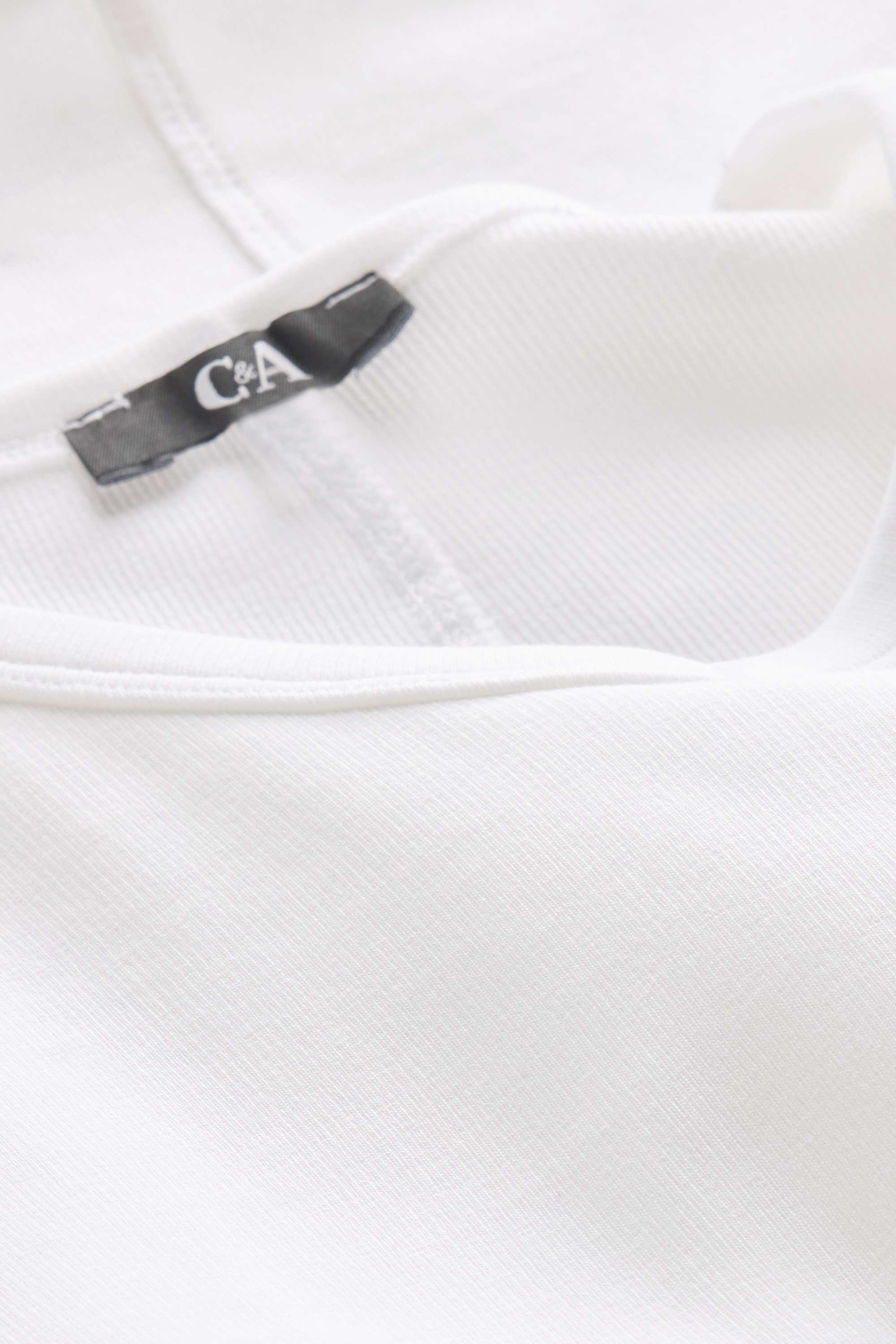 V-neck T-shirt - slim fit - skinny rib white