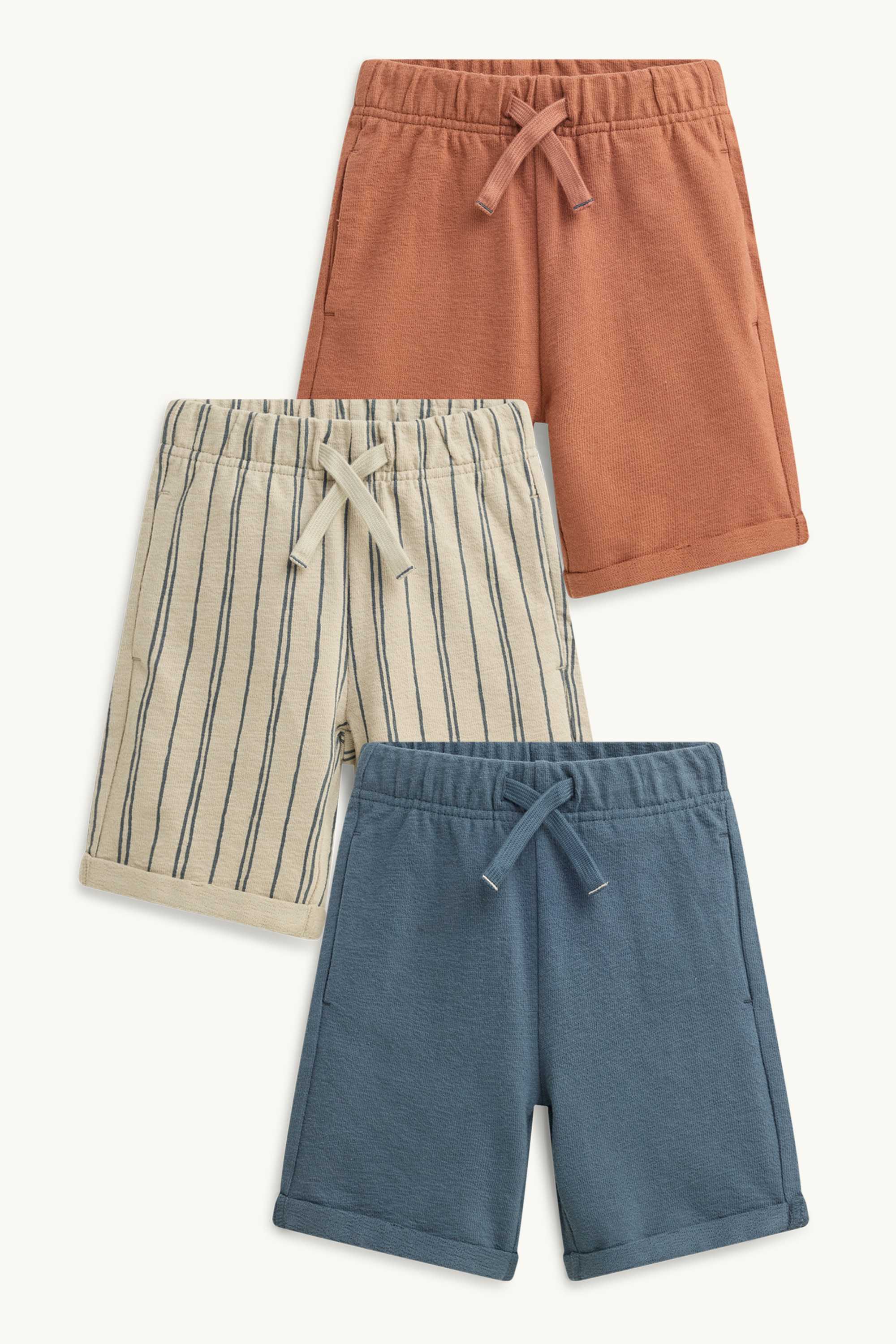 Multipack of 3 - sweat shorts orange / blue