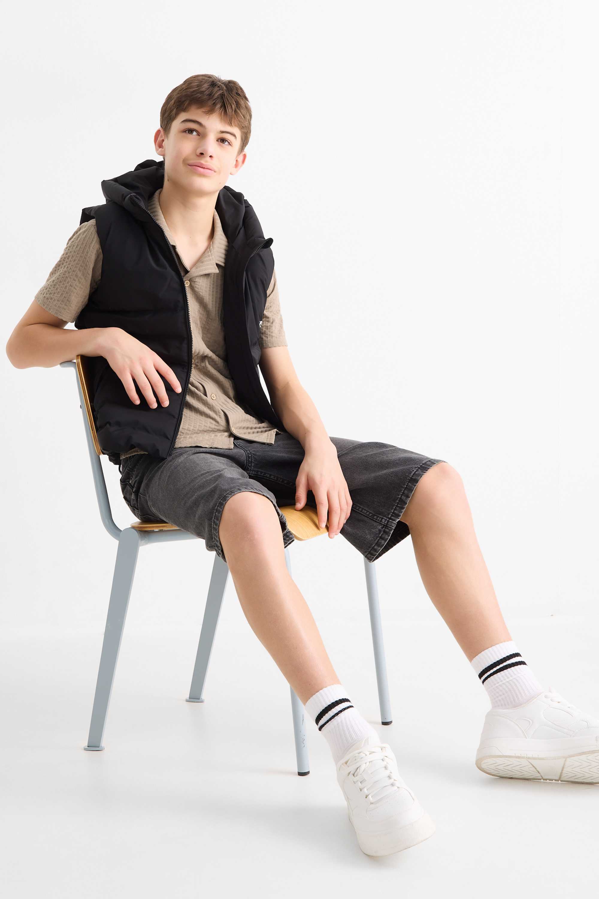 Shirt - ribbed light brown