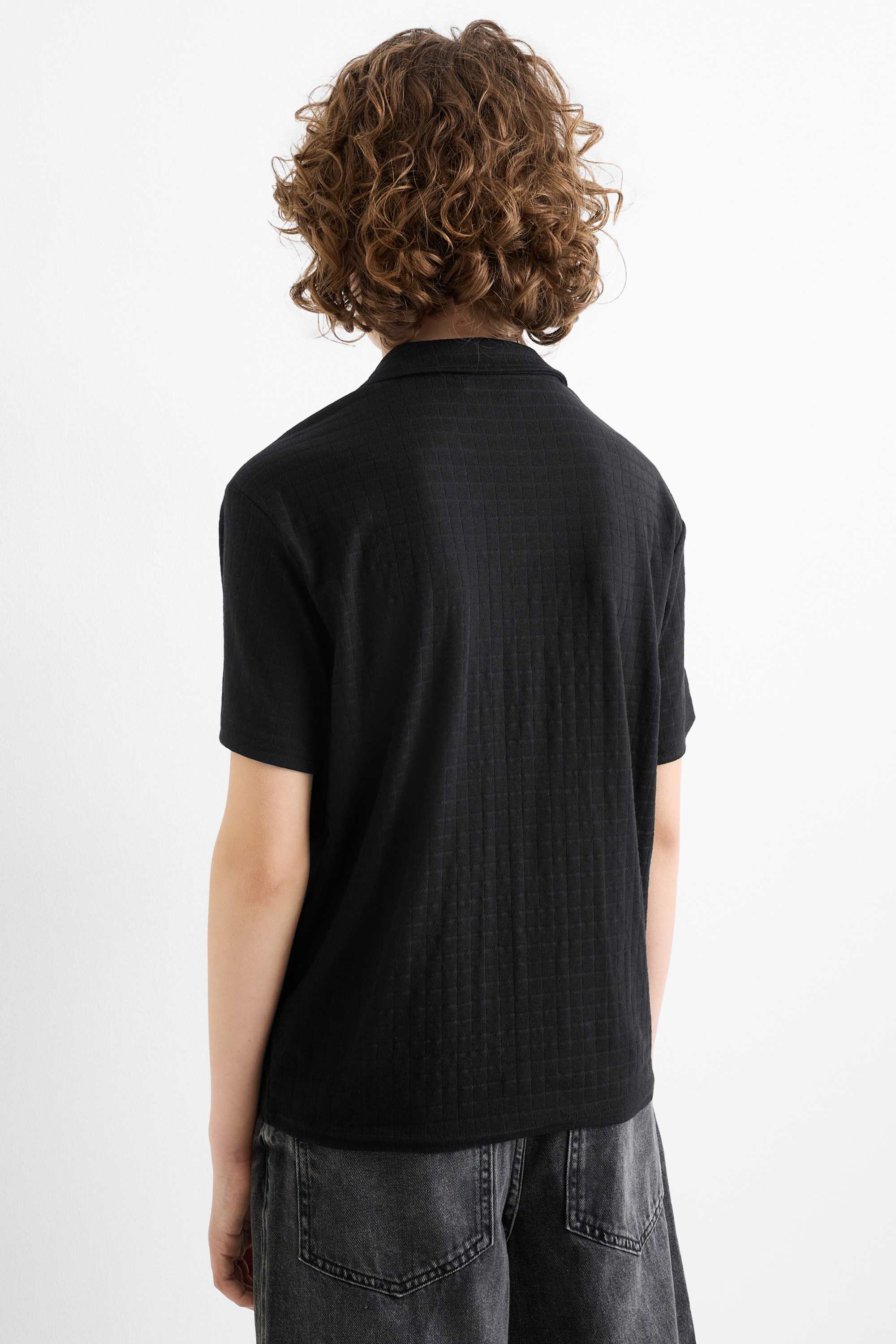 Shirt - textured black