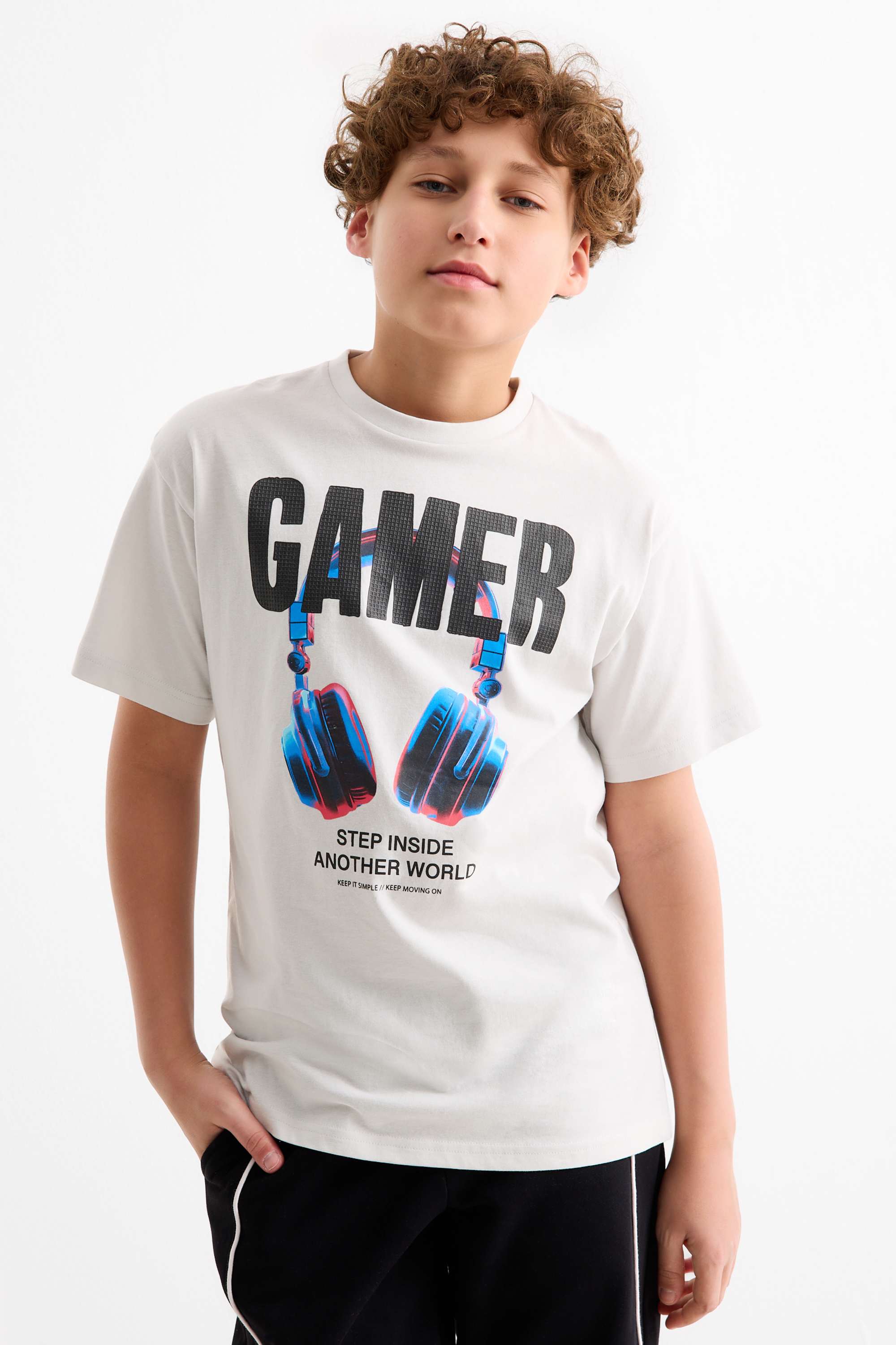 Multipack of 3 - gaming - short sleeve top black / white