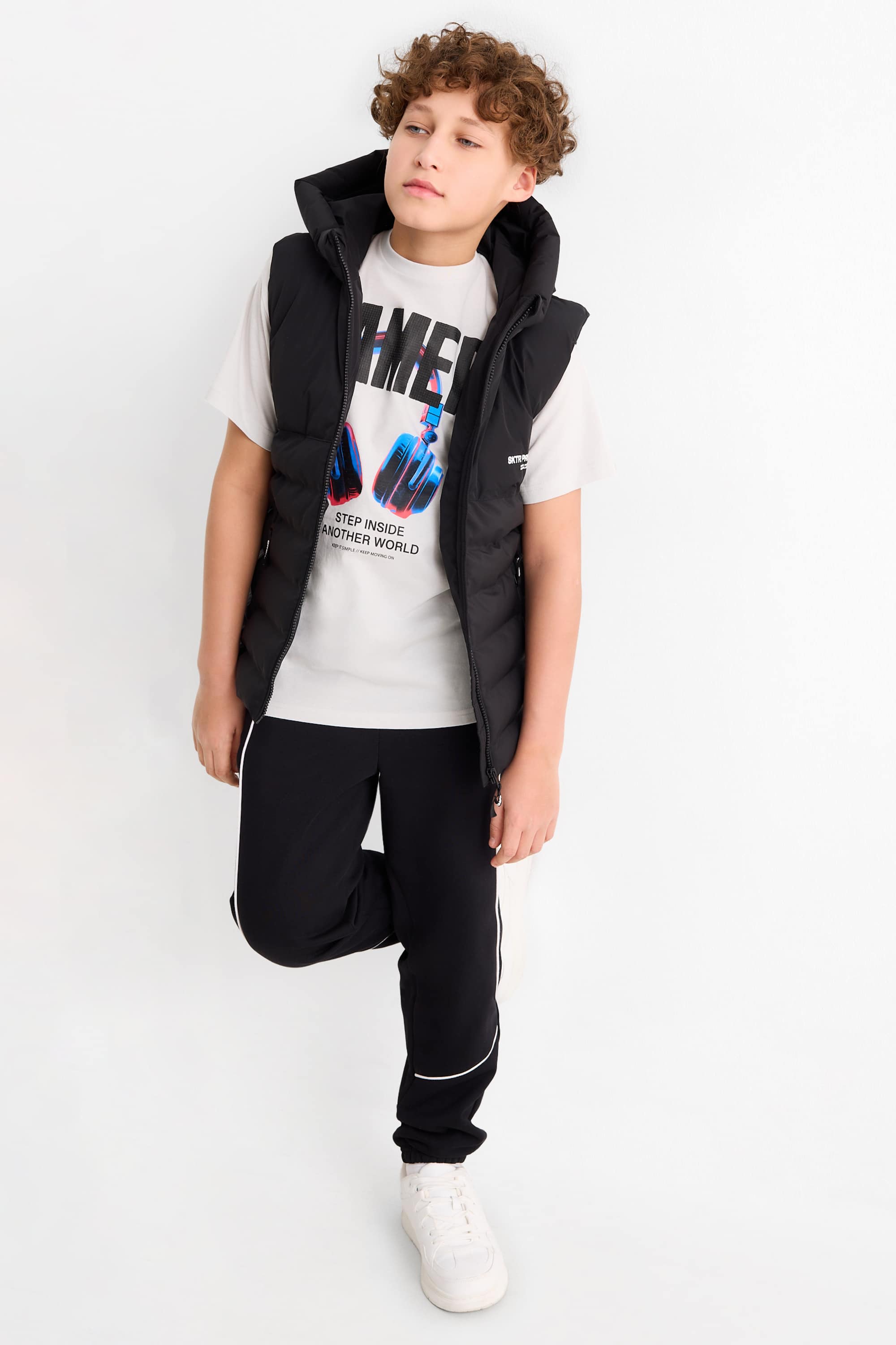 Multipack of 3 - gaming - short sleeve top black / white