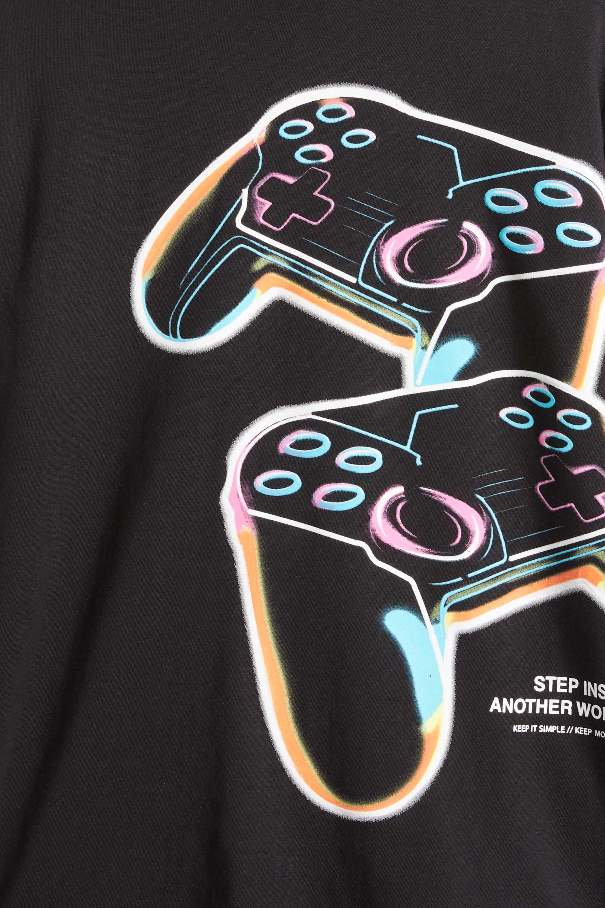Multipack of 3 - gaming - short sleeve top black / white