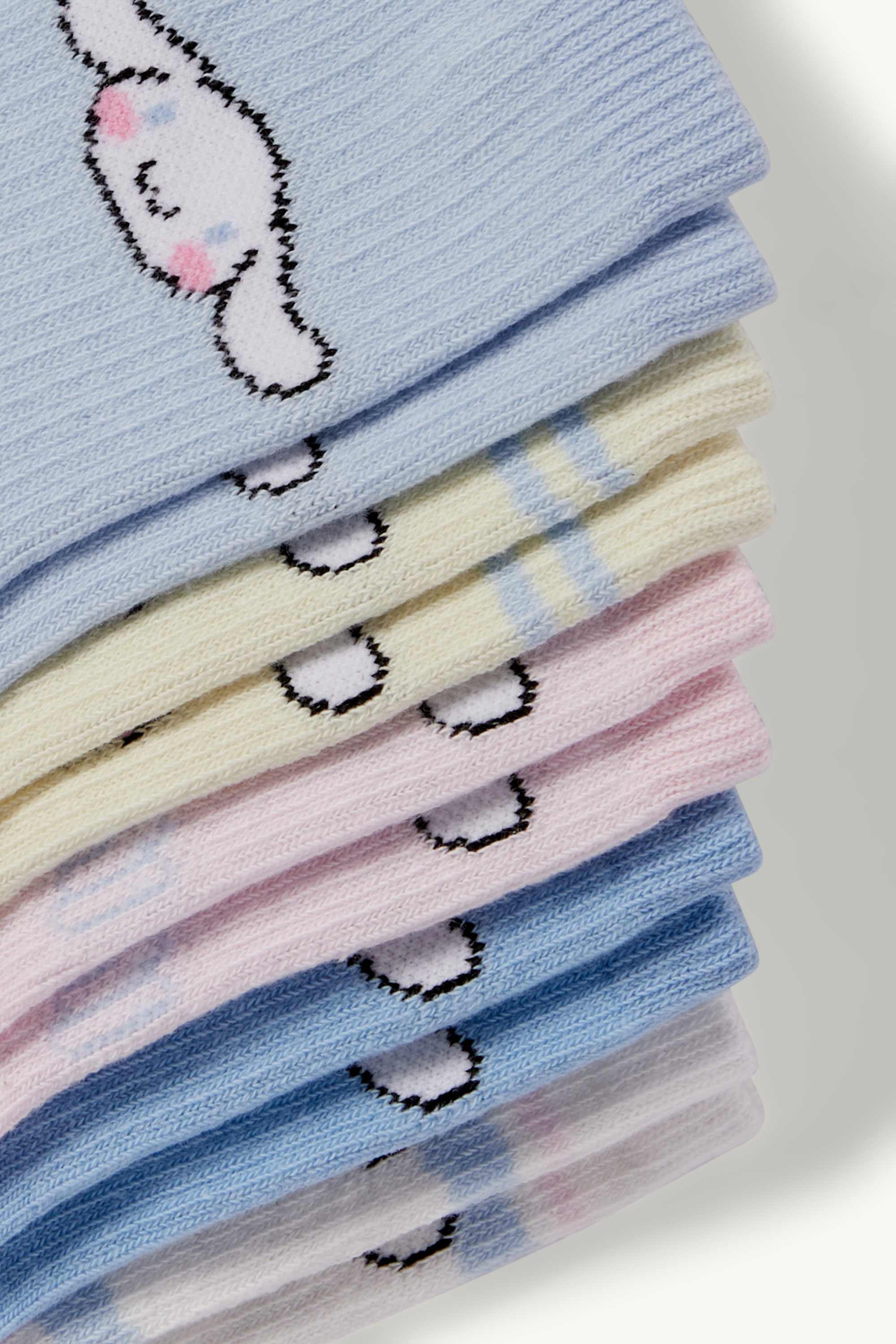 Multipack of 5 - Cinnamoroll - tennis socks with motif rose / blue