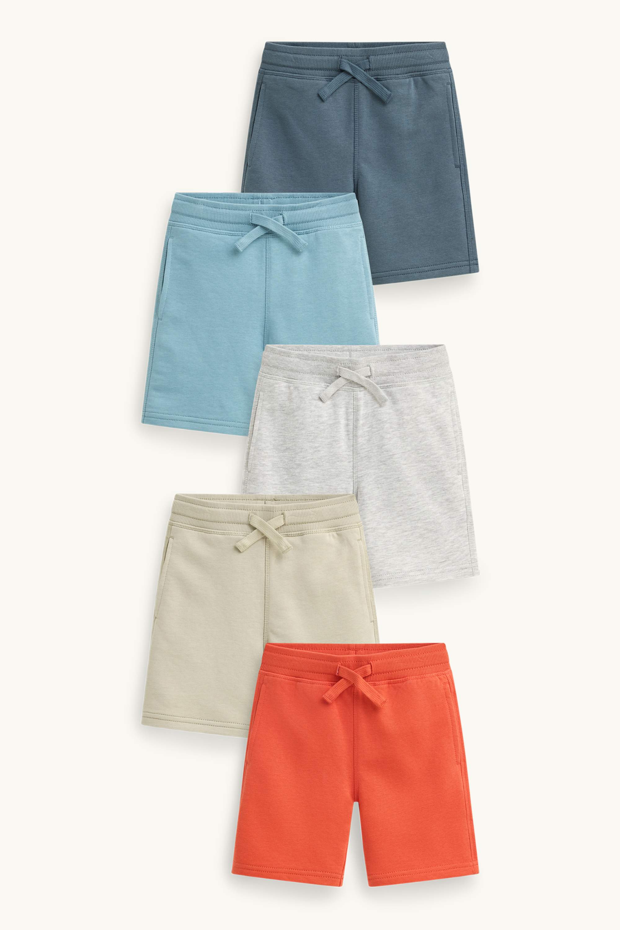 Multipack of 5 - sweat shorts orange / blue