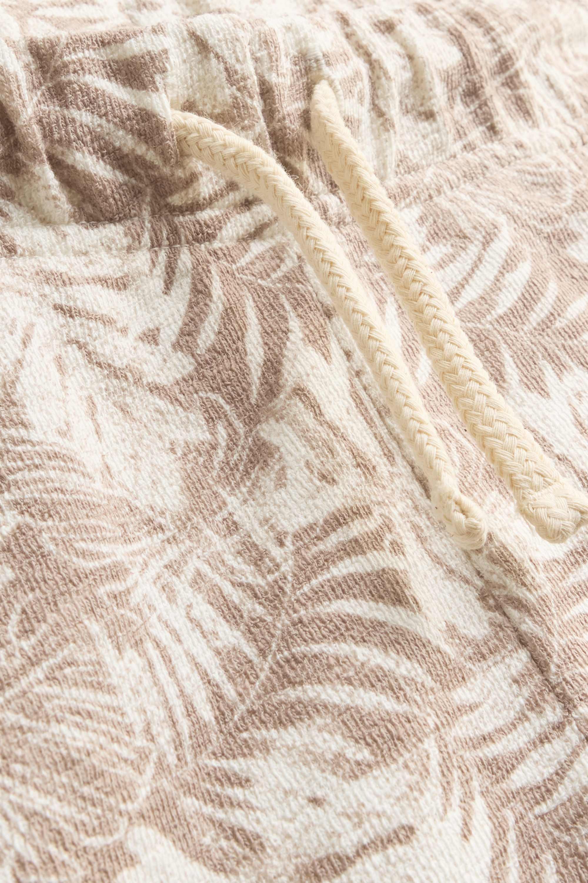 Sweat shorts - patterned light brown