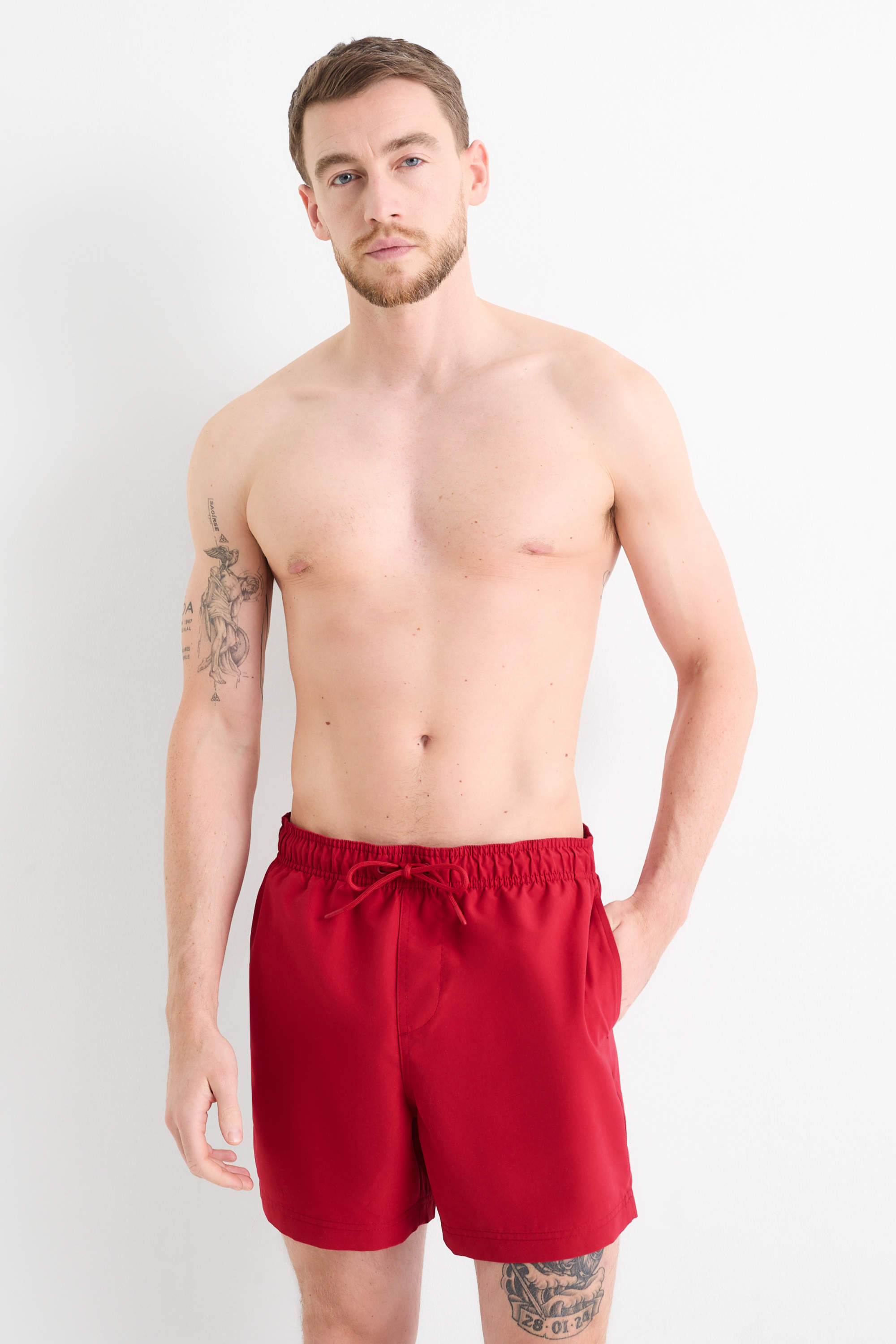 Swim shorts red