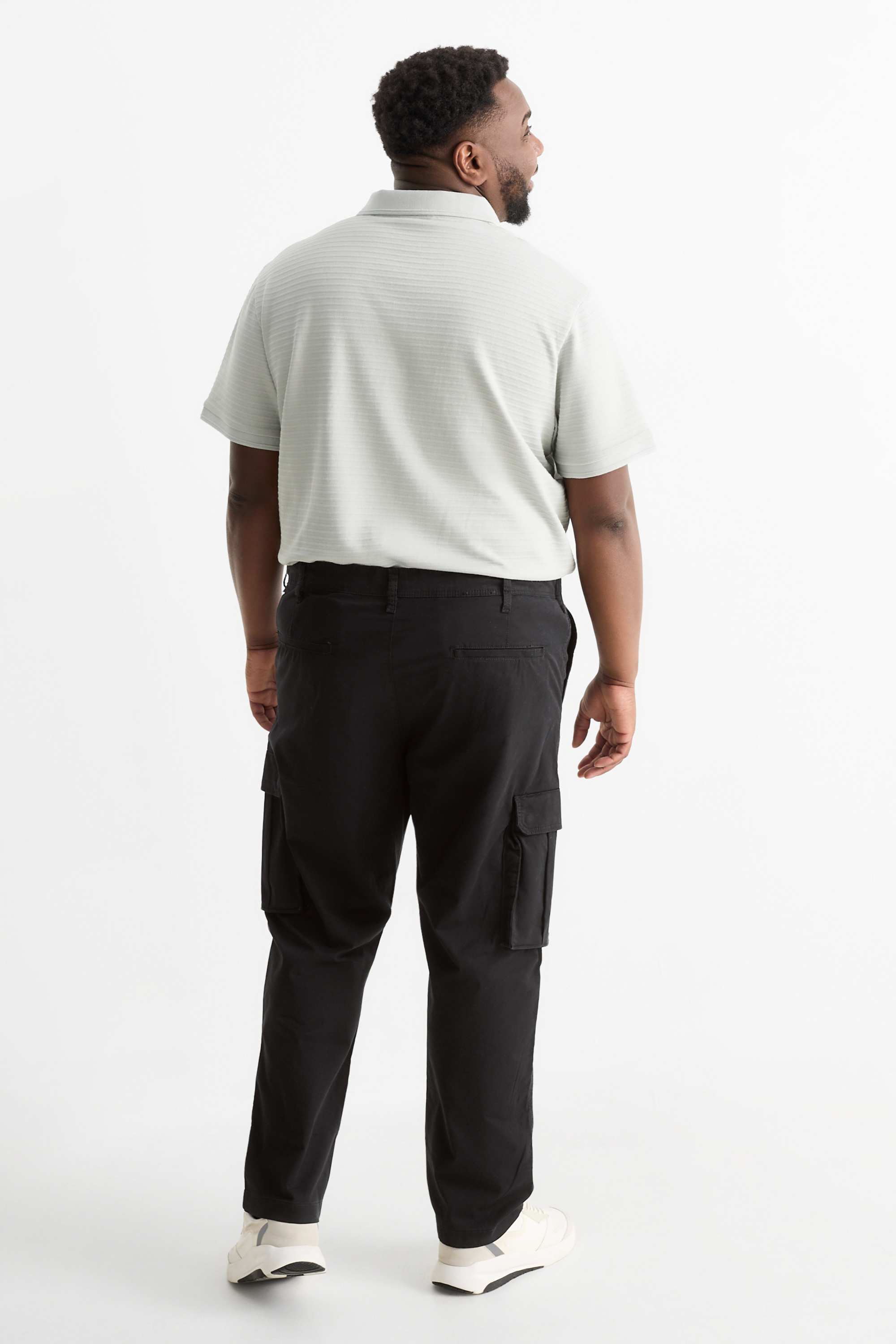 Cargo trousers - tapered fit black