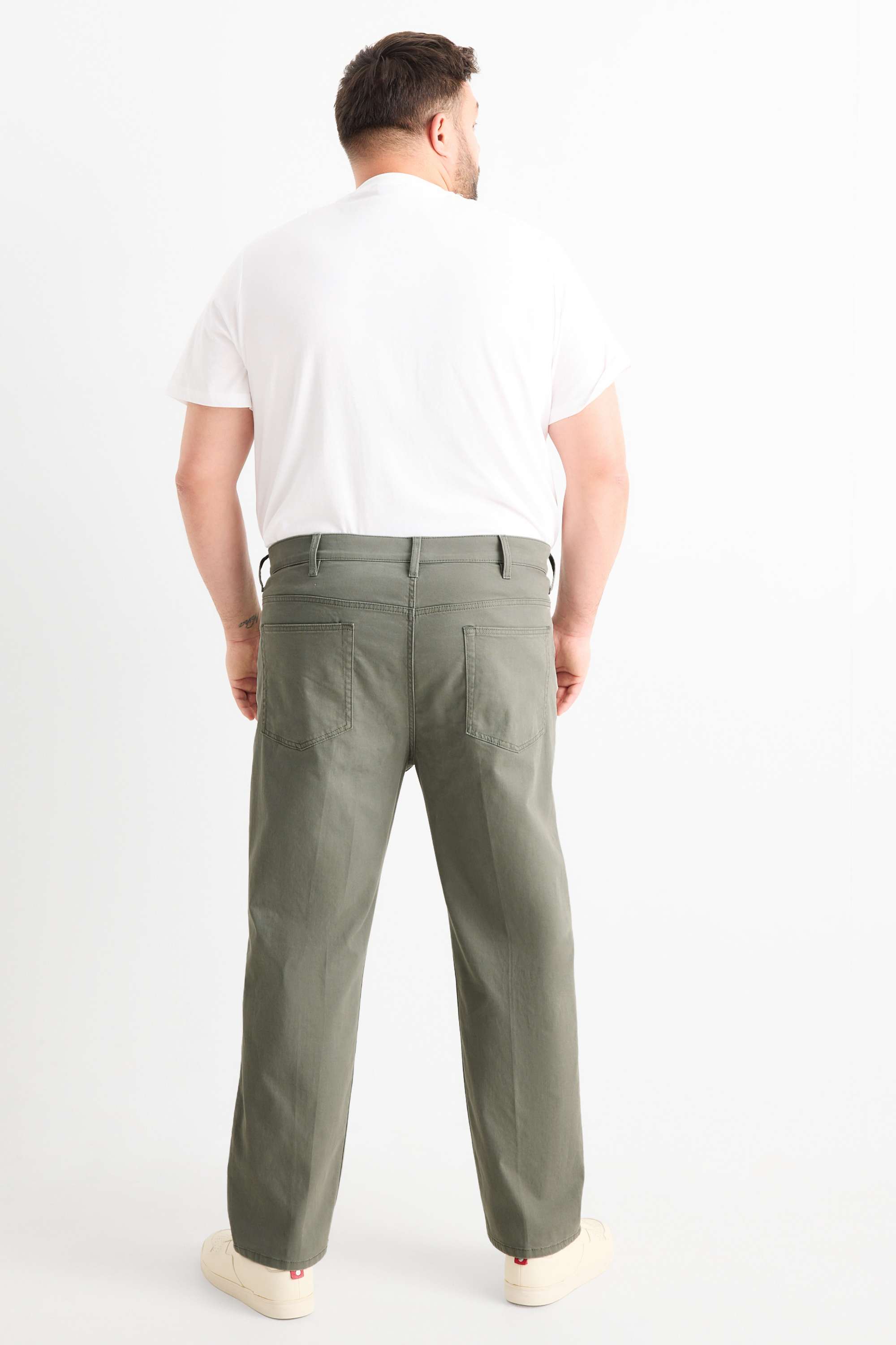 Trousers - regular fit dark green