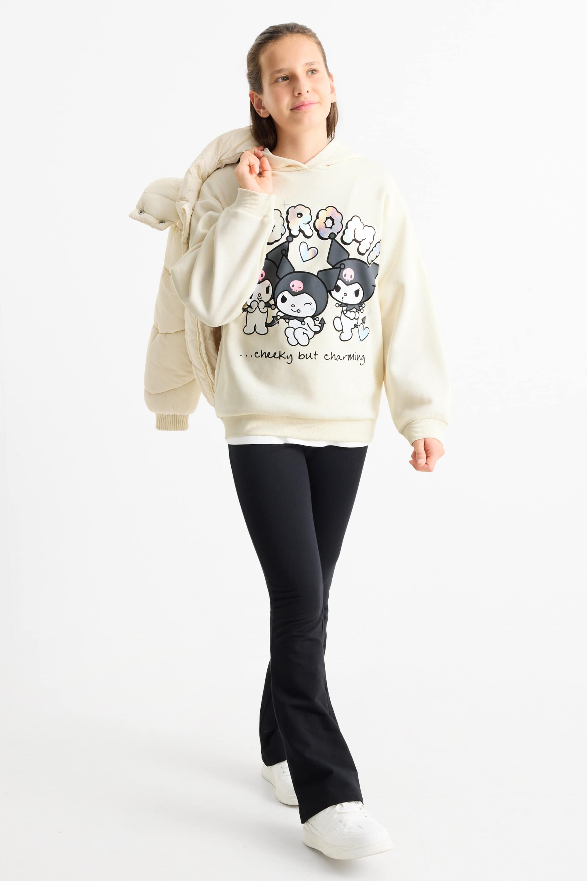 Kuromi - hoodie cremewhite