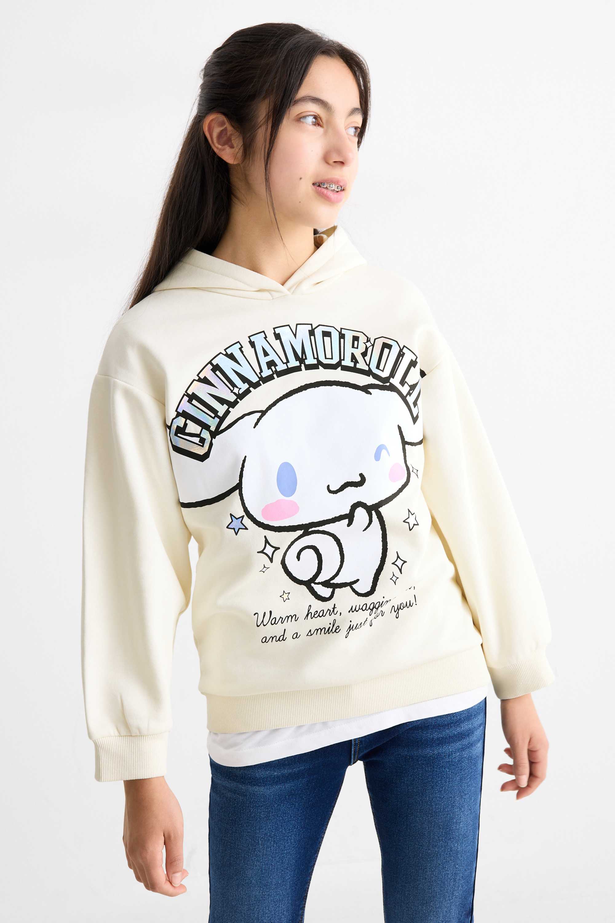 Cinnamoroll - hoodie cremewhite