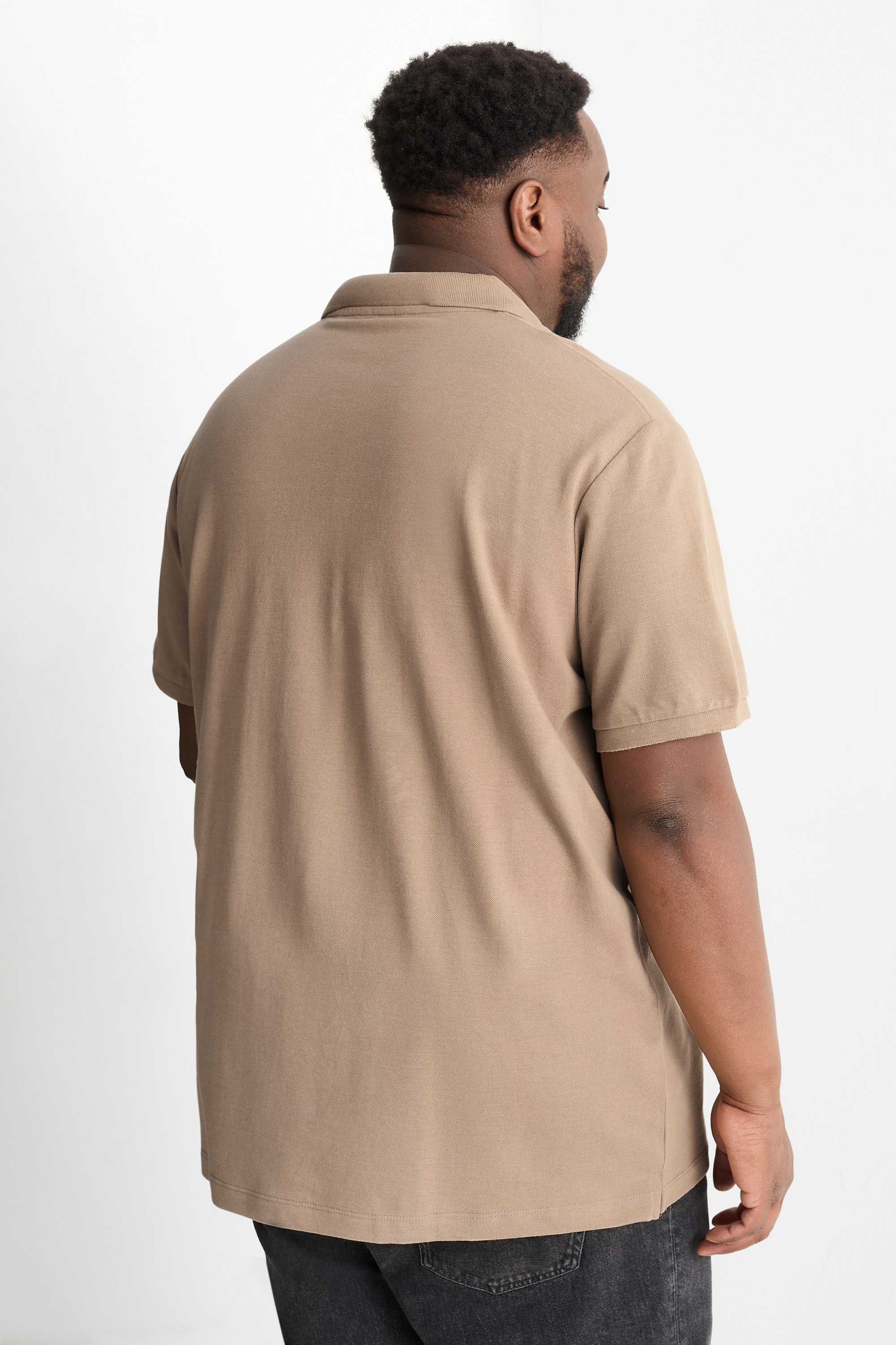 Polo shirt - regular fit taupe