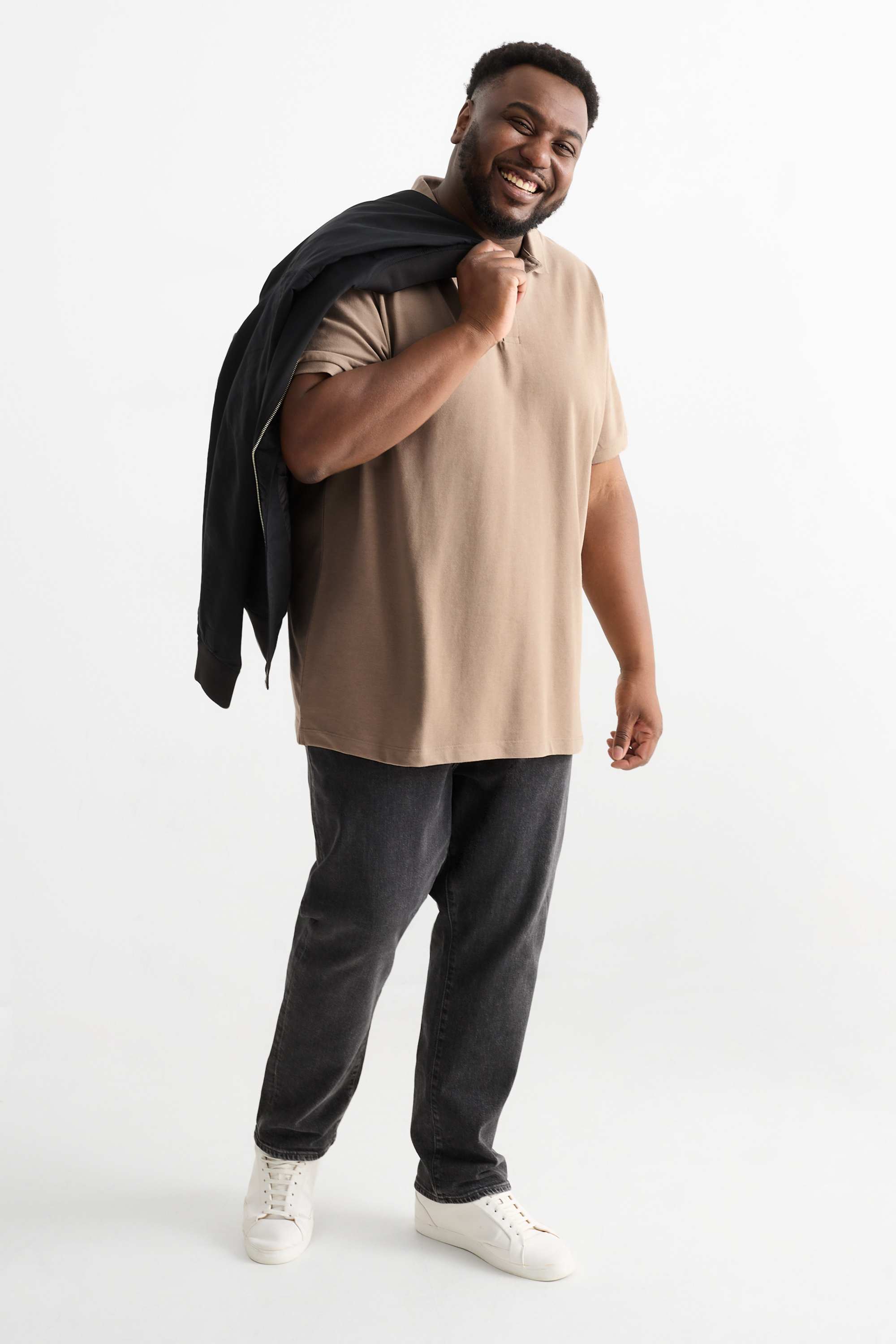 Polo shirt - regular fit taupe