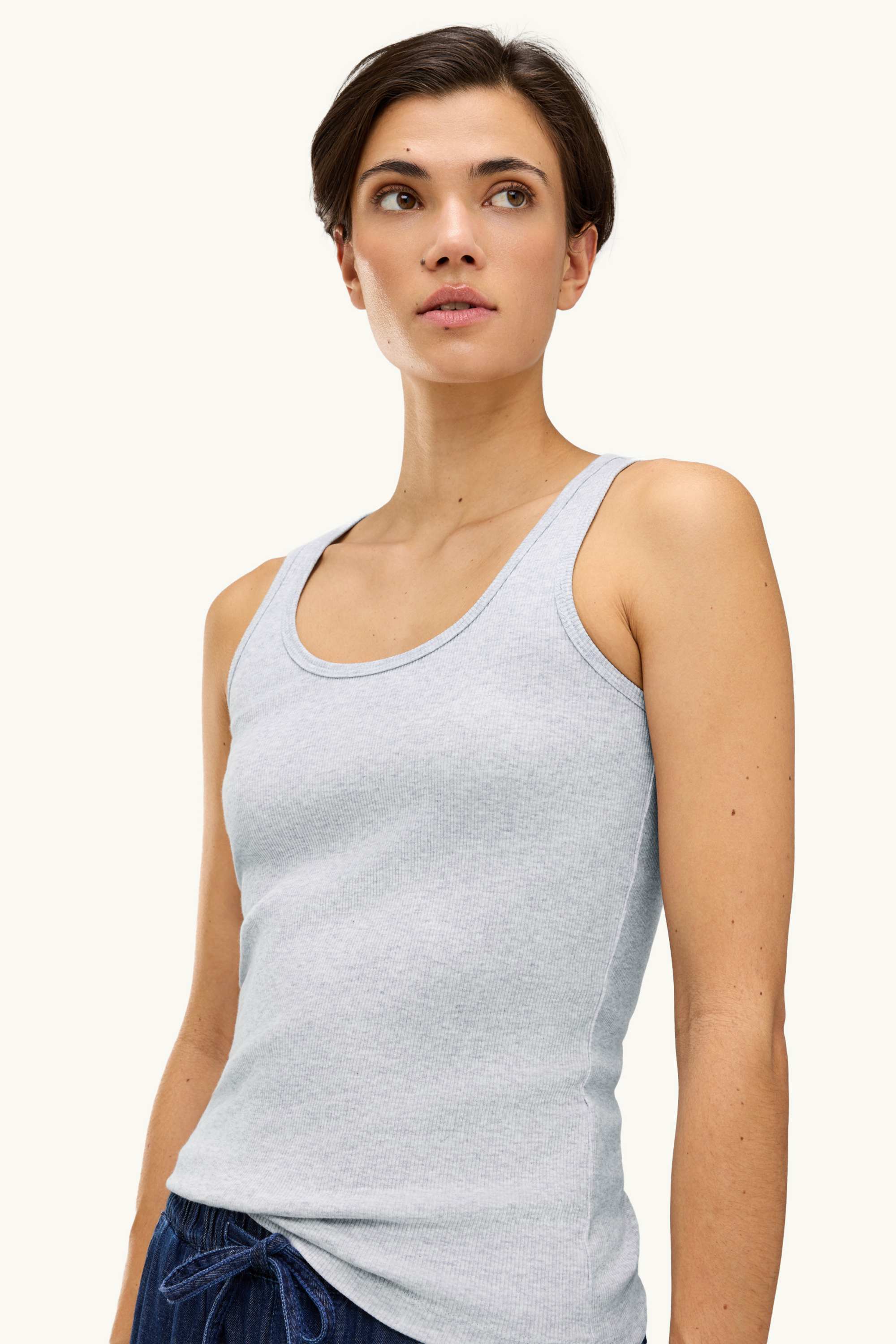 Top - ribbed gray