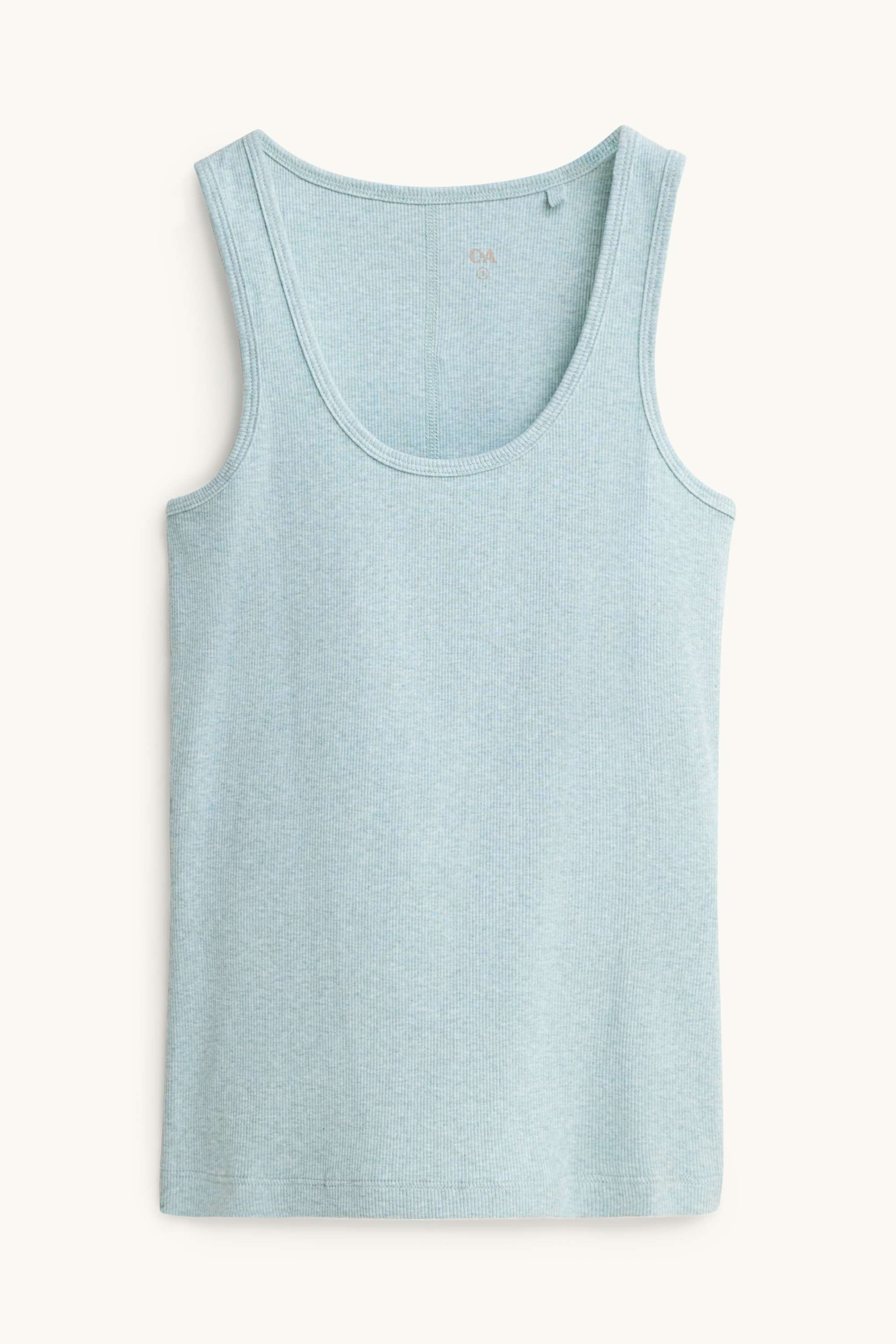 Top - ribbed blue