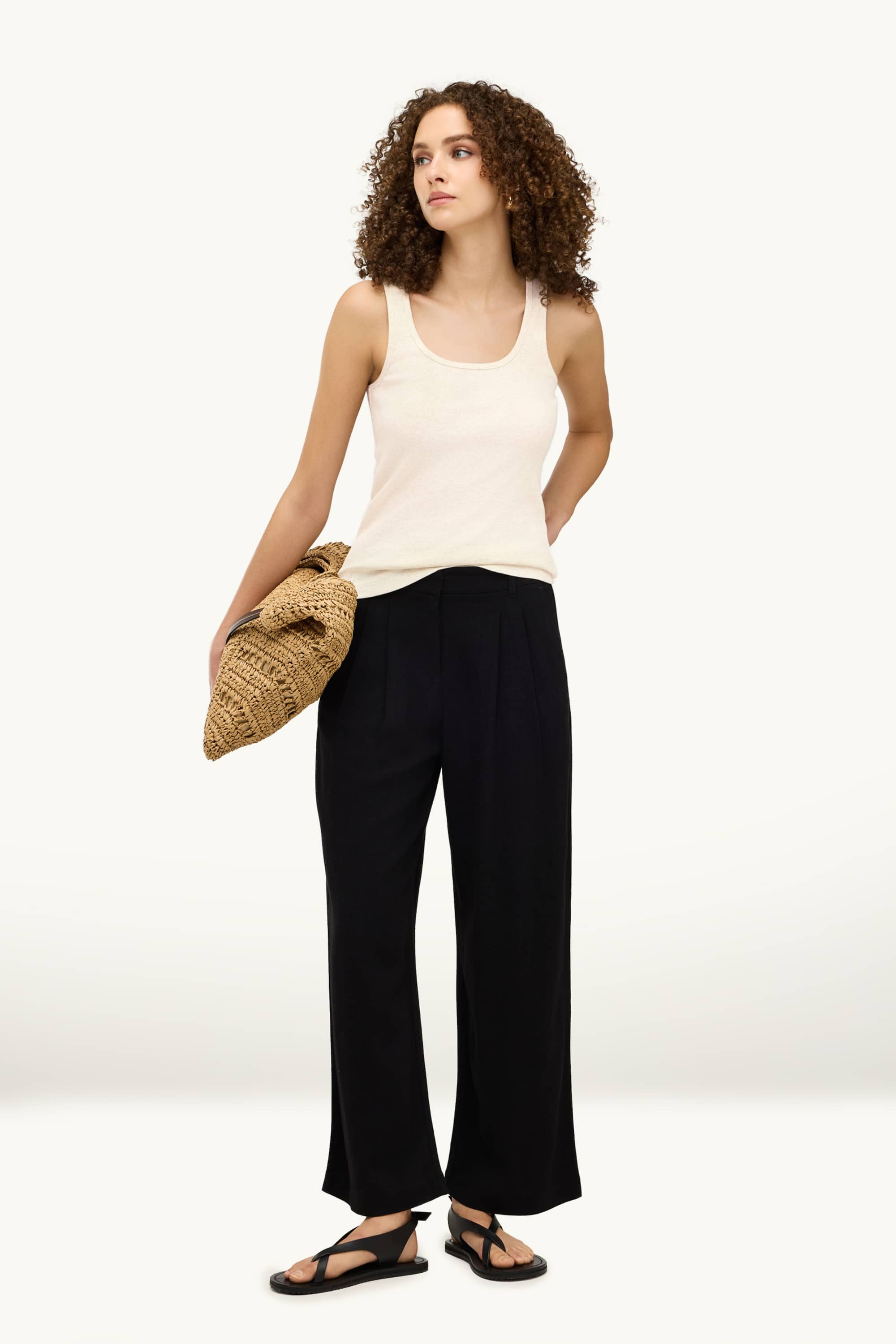 Top - ribbed creme