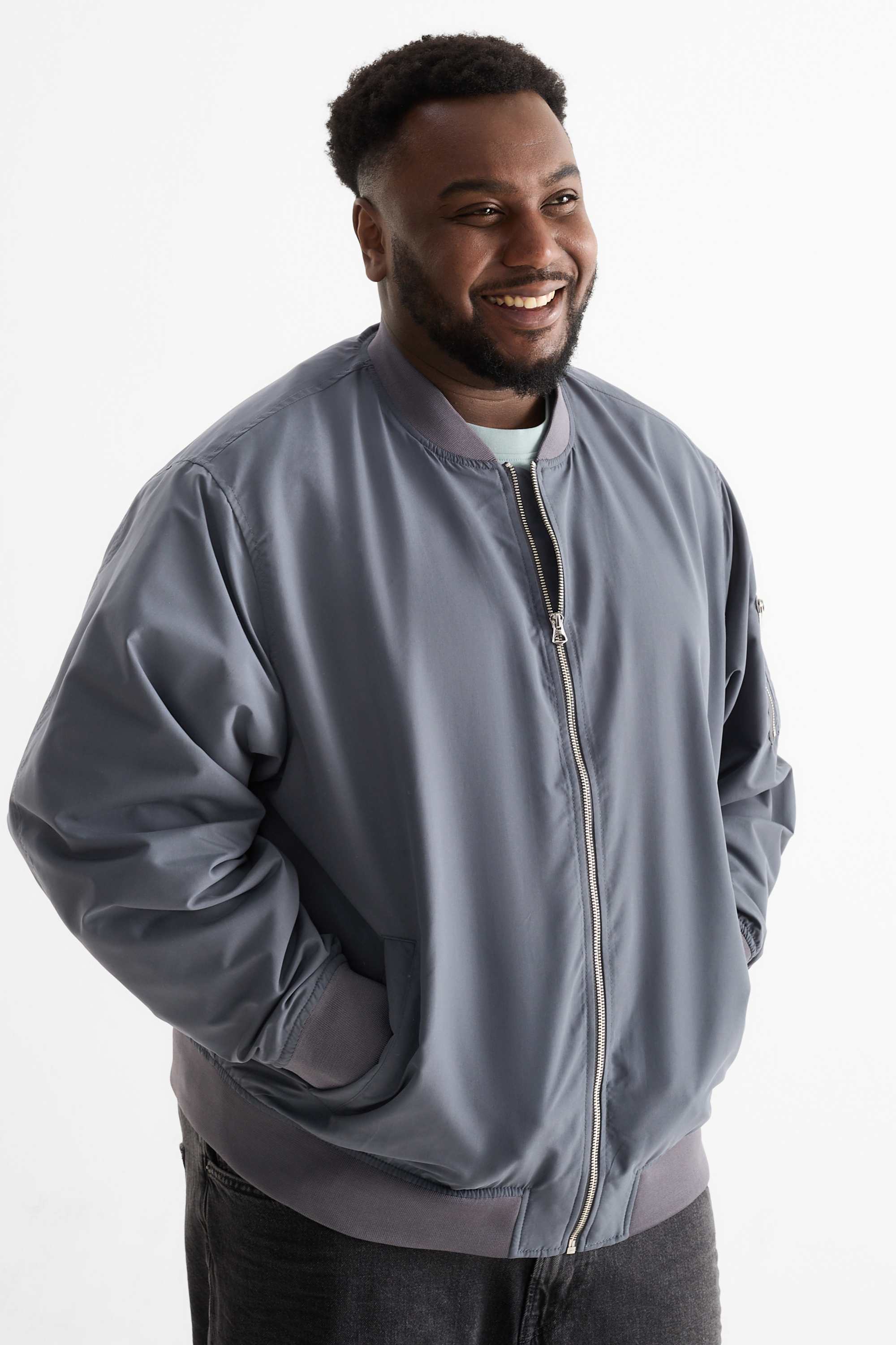 Bomber jacket dark gray