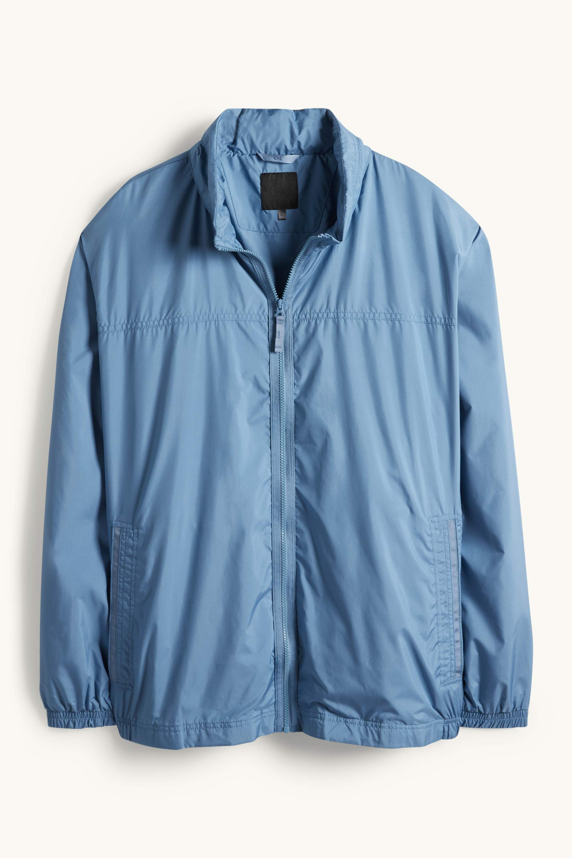 Bomber jacket with hood - water-repellent light blue