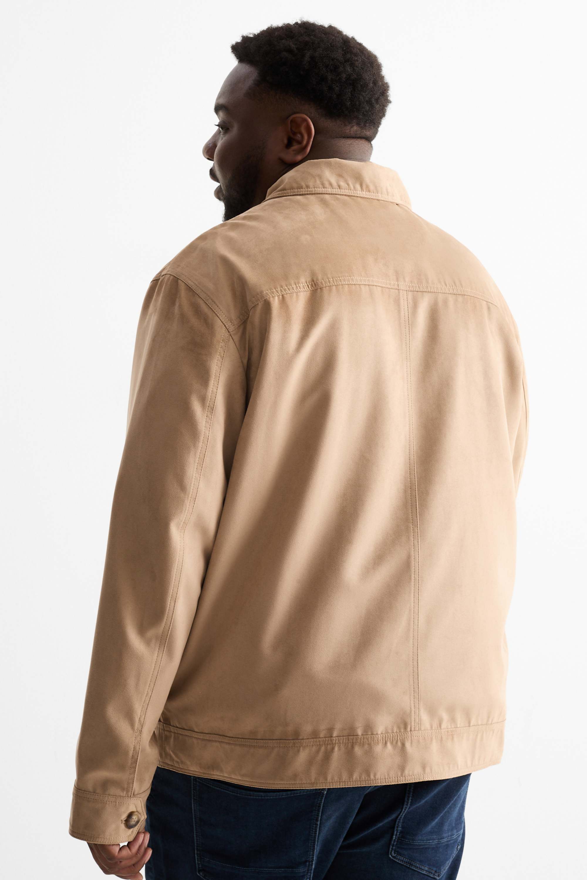 Jacket - faux suede light brown