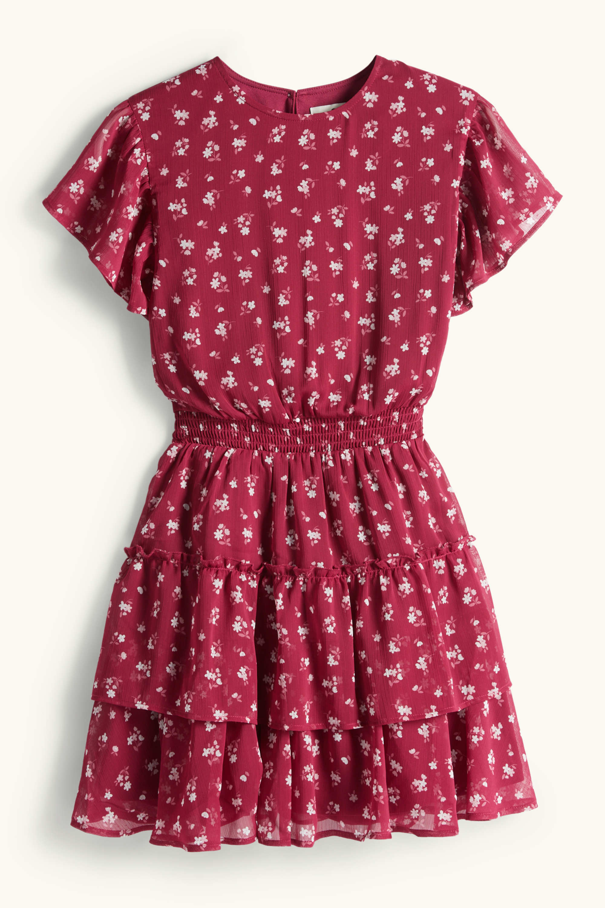 Dress - floral bordeaux