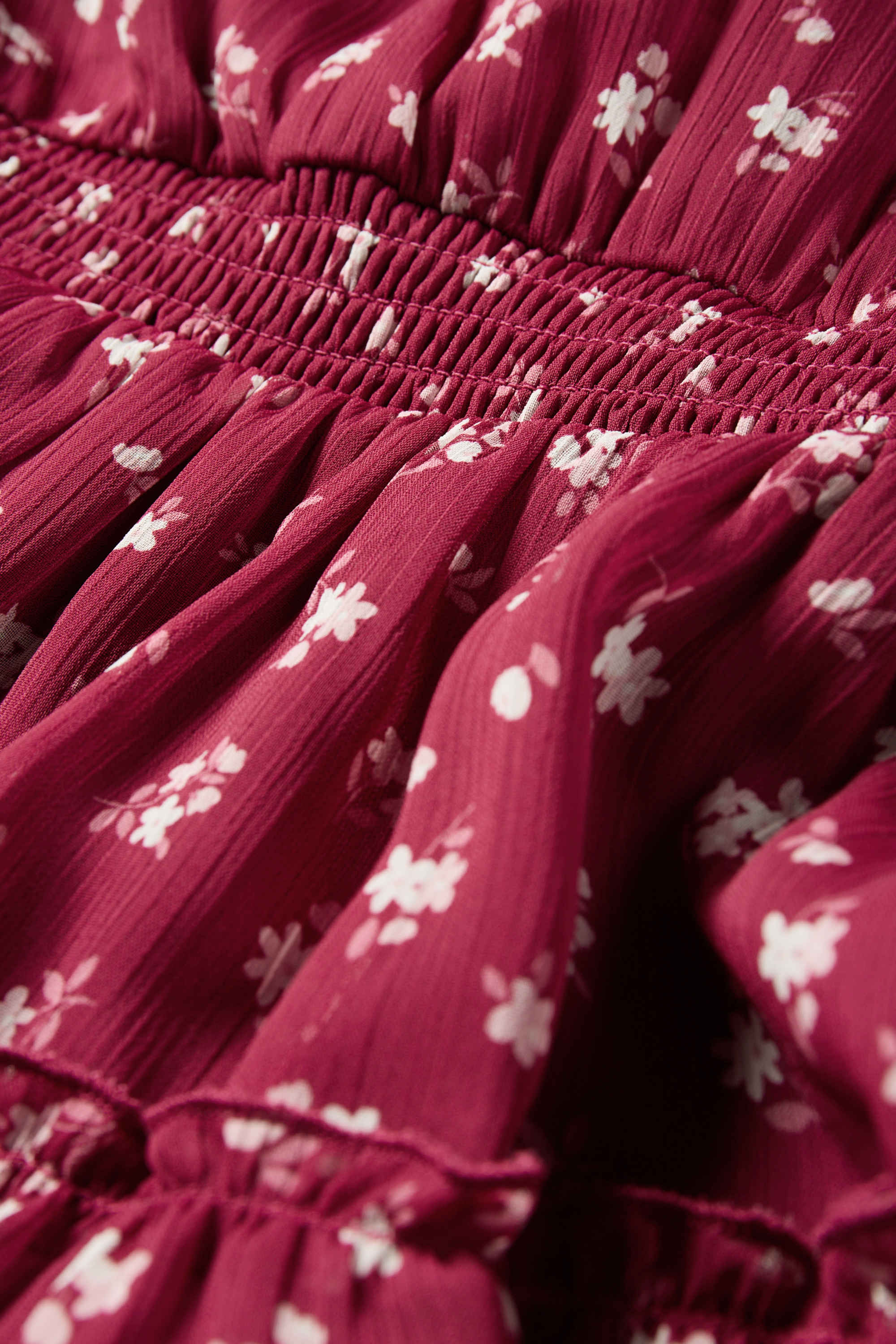 Dress - floral bordeaux