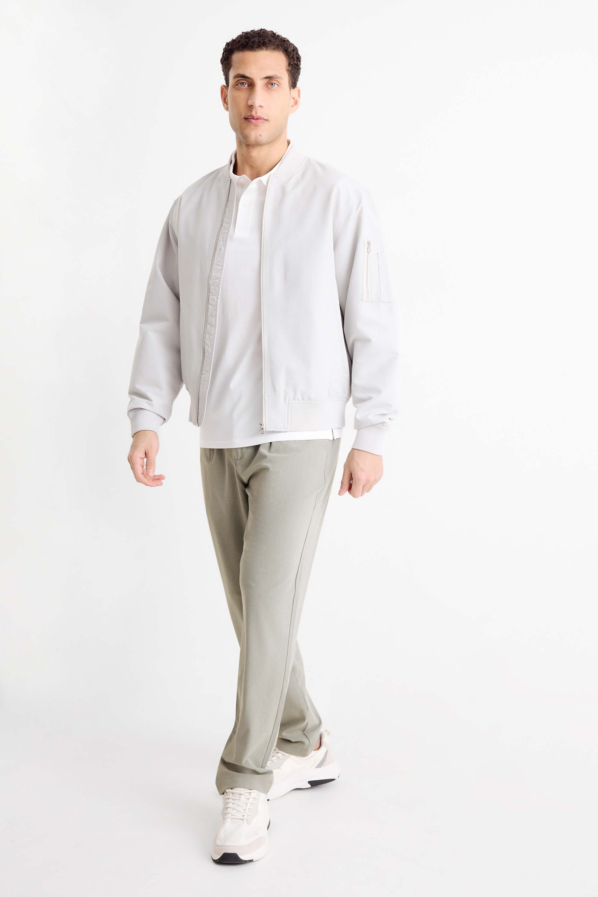 Chinos - tapered fit light gray