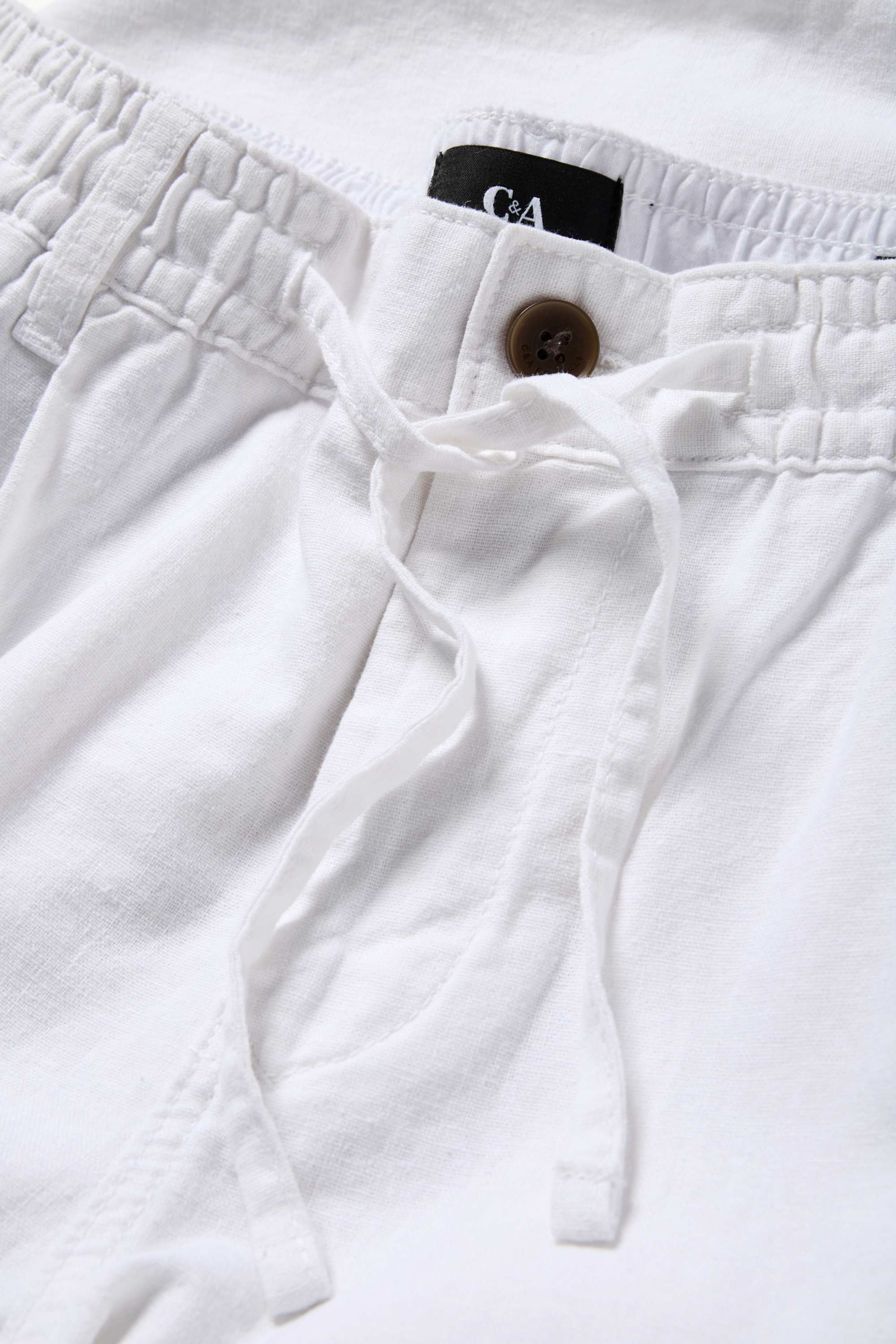 Chinos - tapered fit - linen blend white