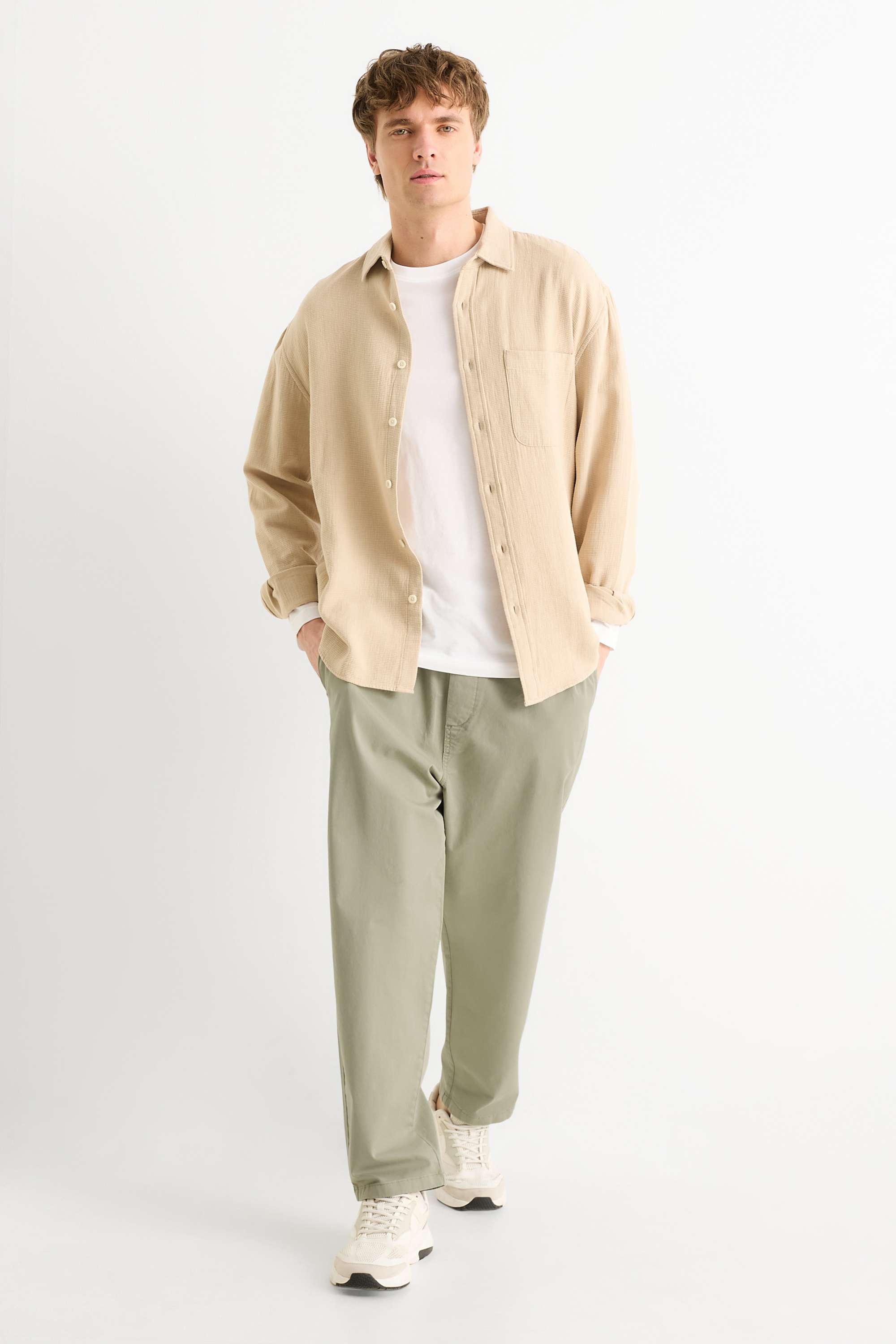 Chinos - relaxed fit light green