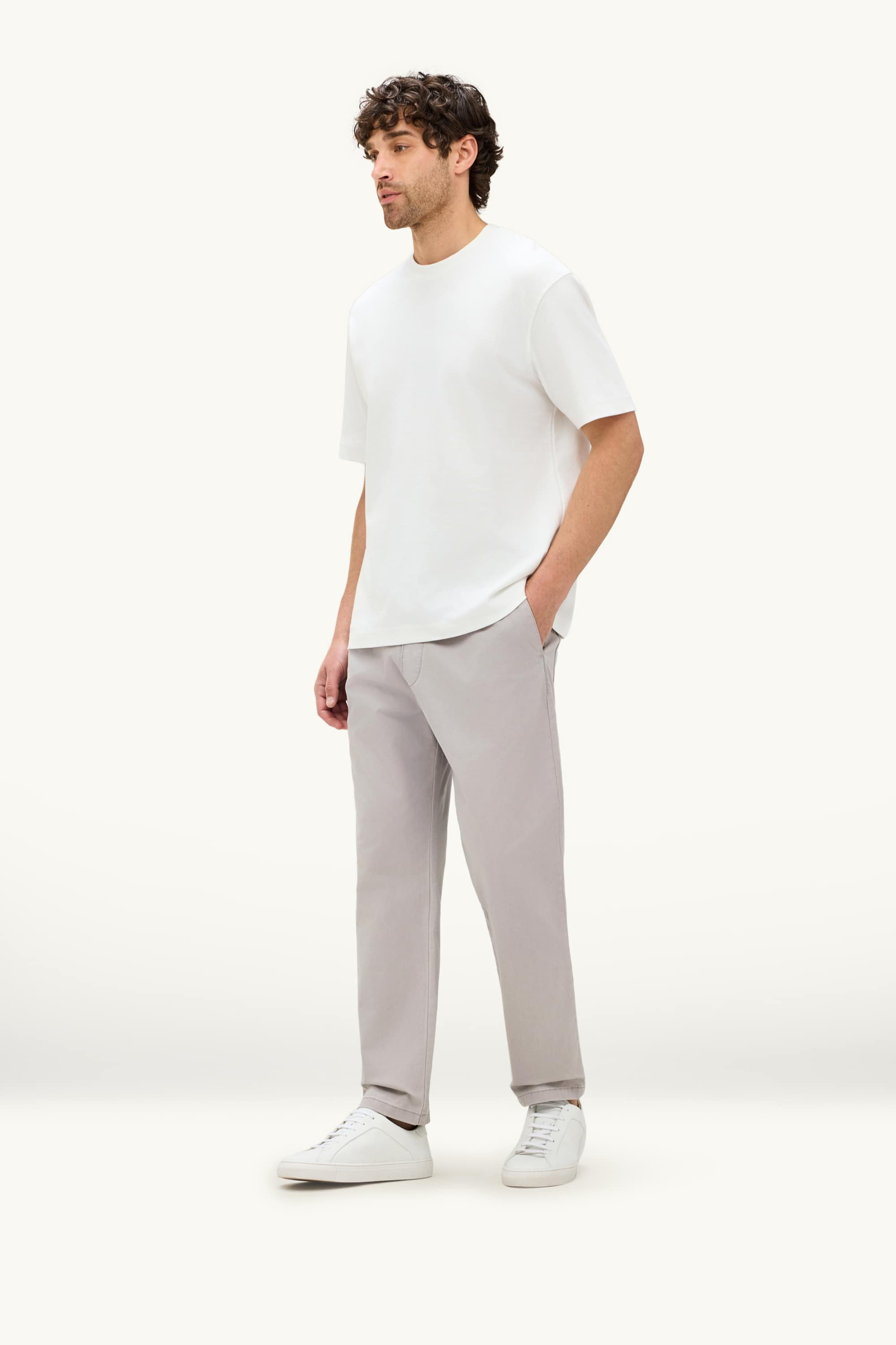 Chinos - slim fit light gray