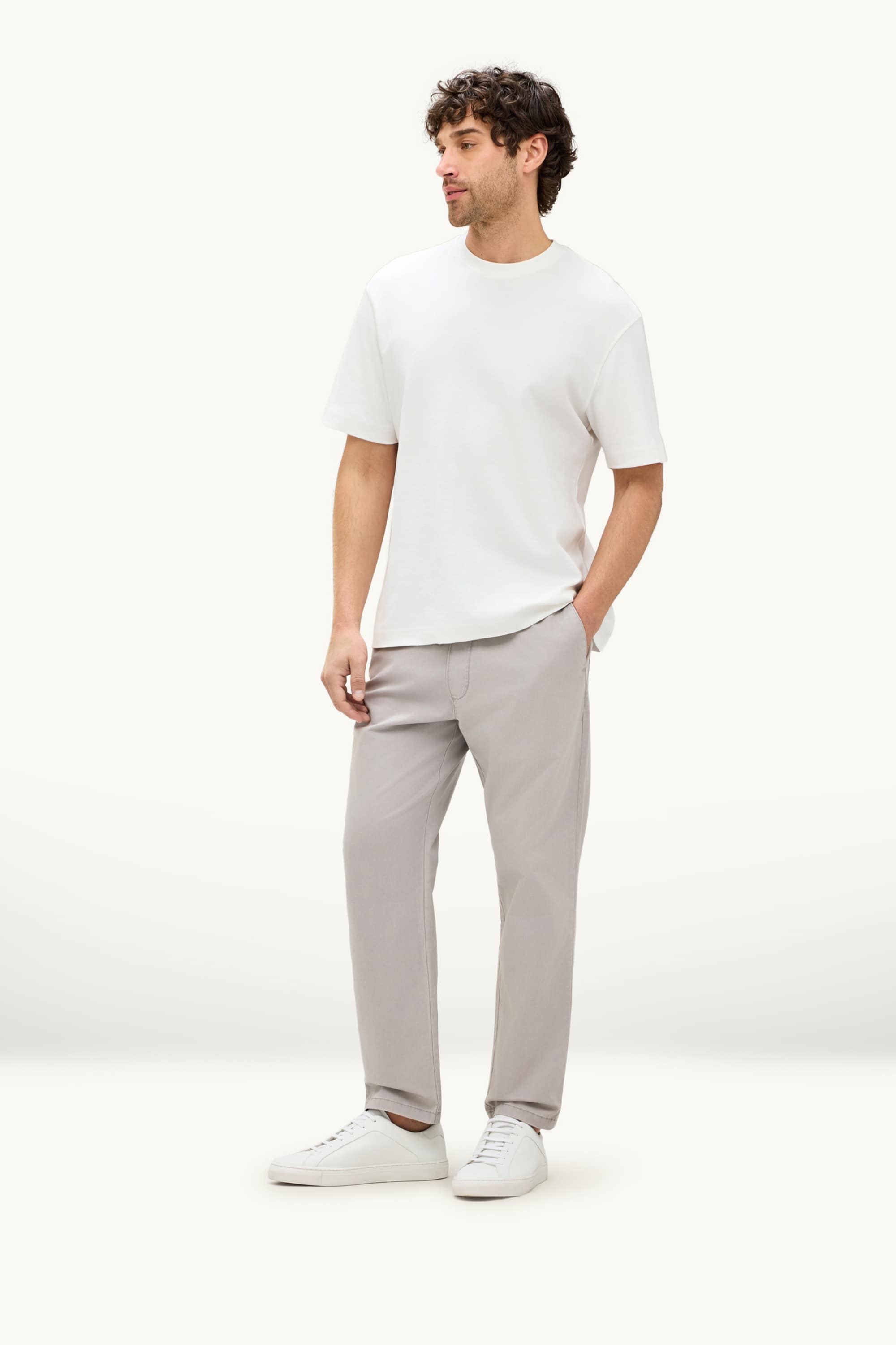 Chinos - slim fit light gray