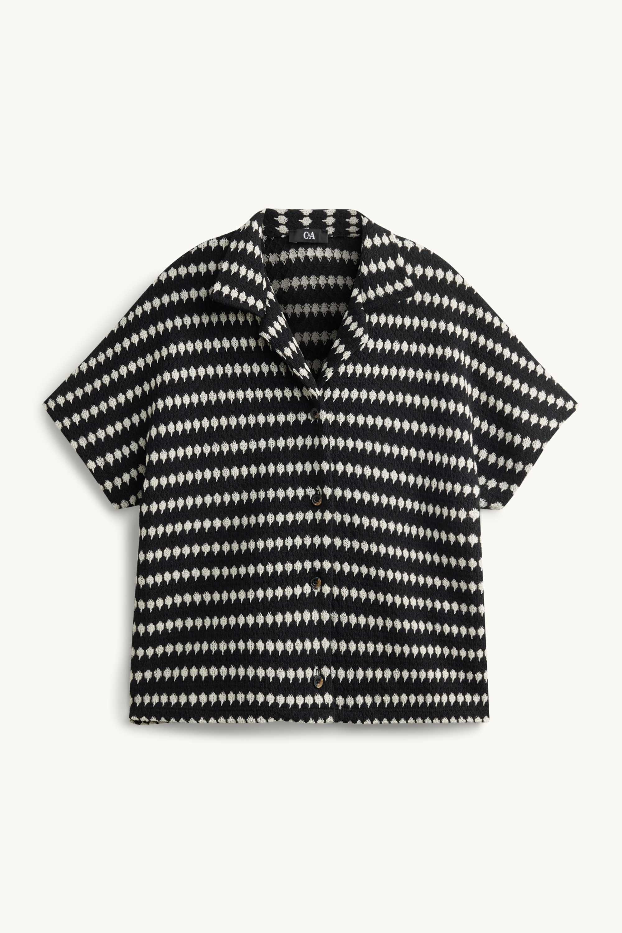 Cardigan - striped black / white