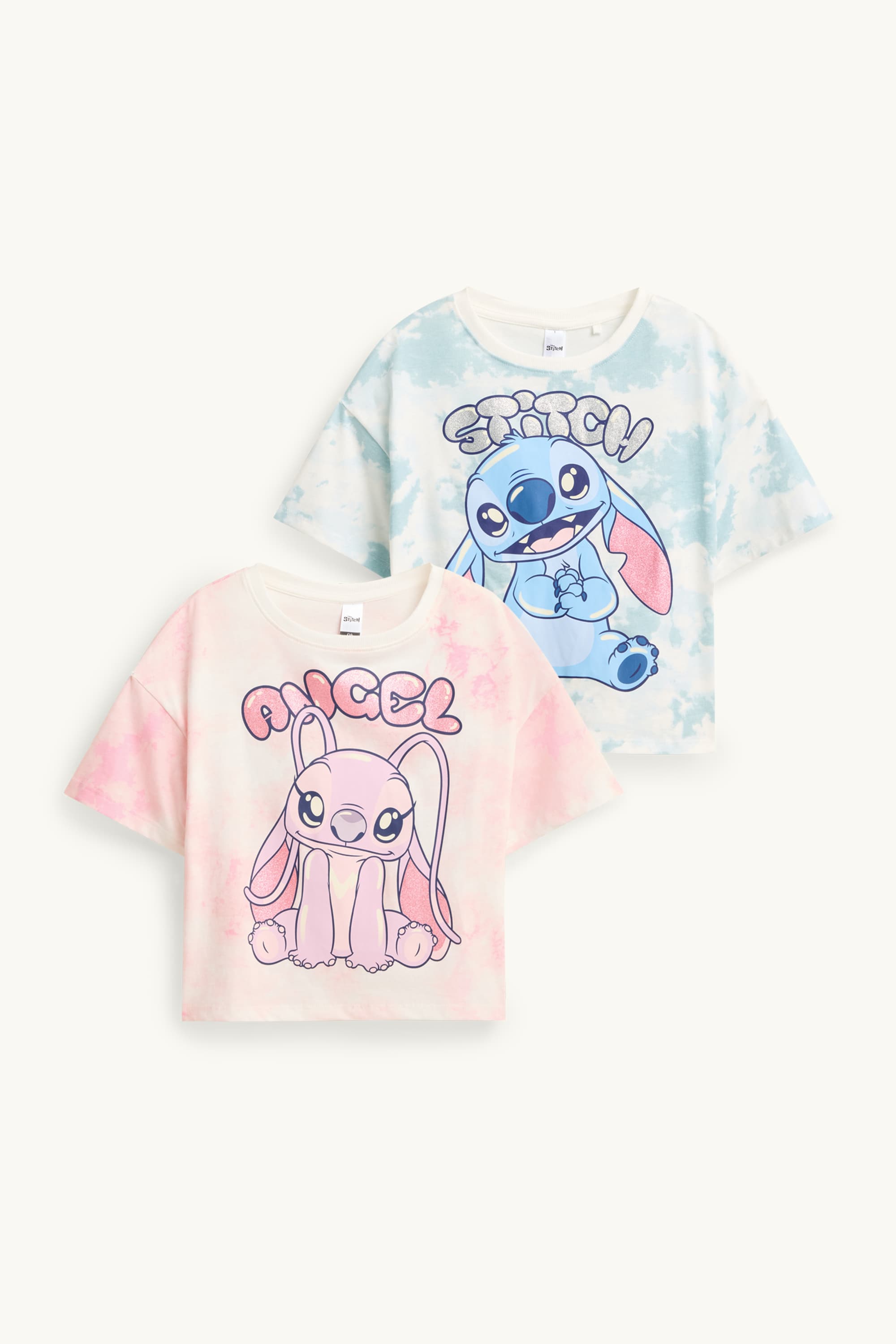 Multipack of 2 - Lilo & Stitch - short sleeve T-shirt - shiny white / light blue