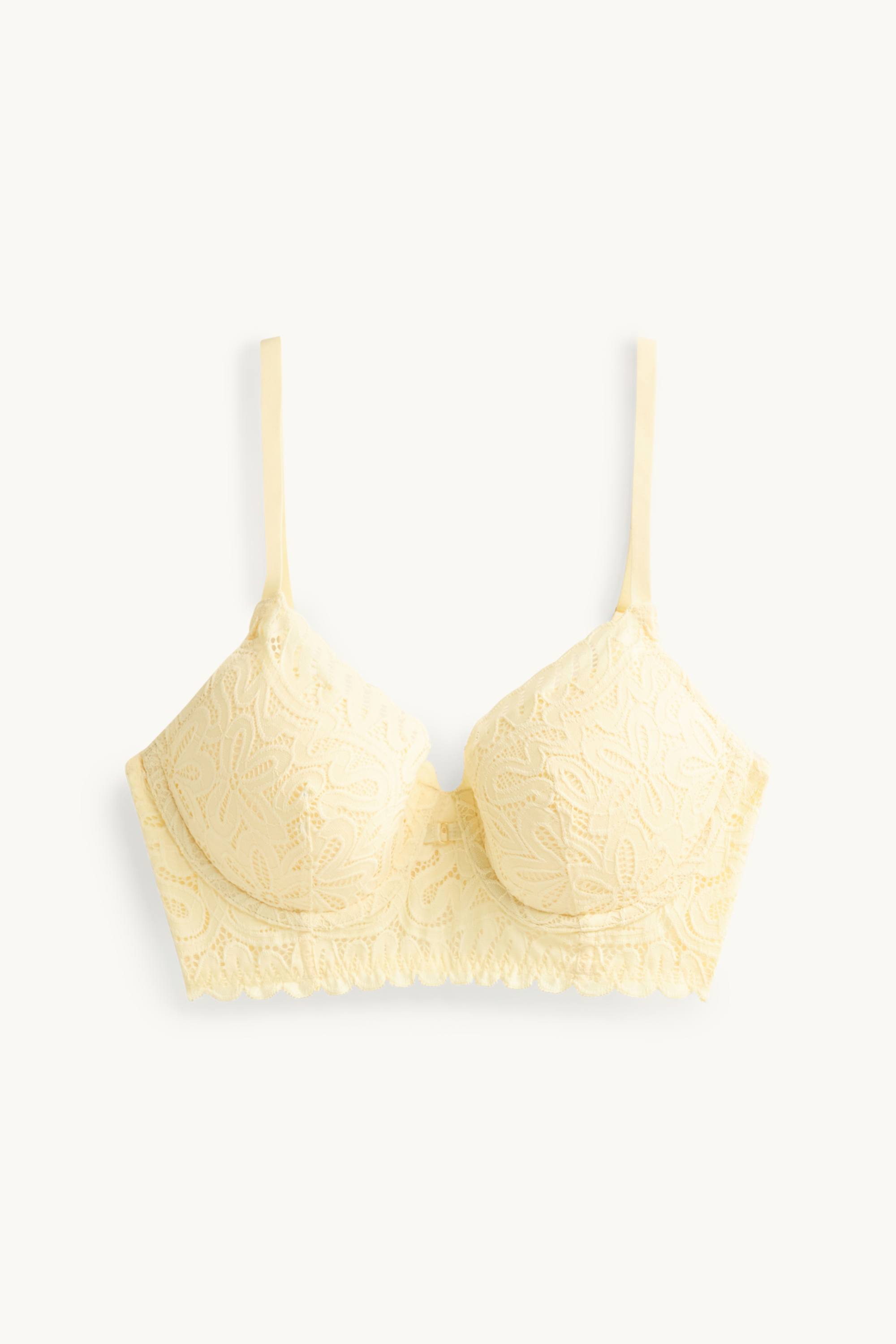 Underwire bra - DEMI - padded light yellow