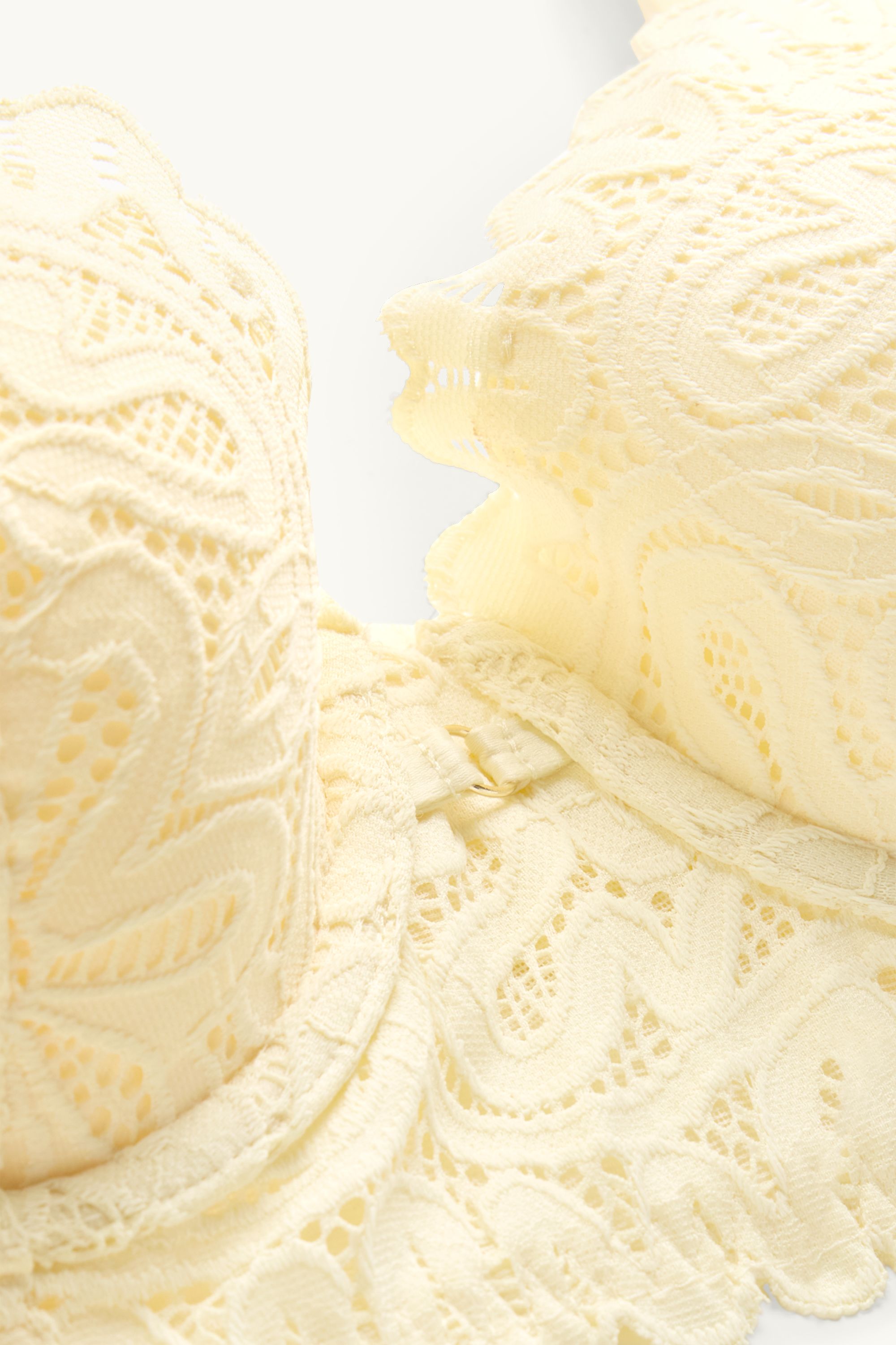 Underwire bra - DEMI - padded light yellow