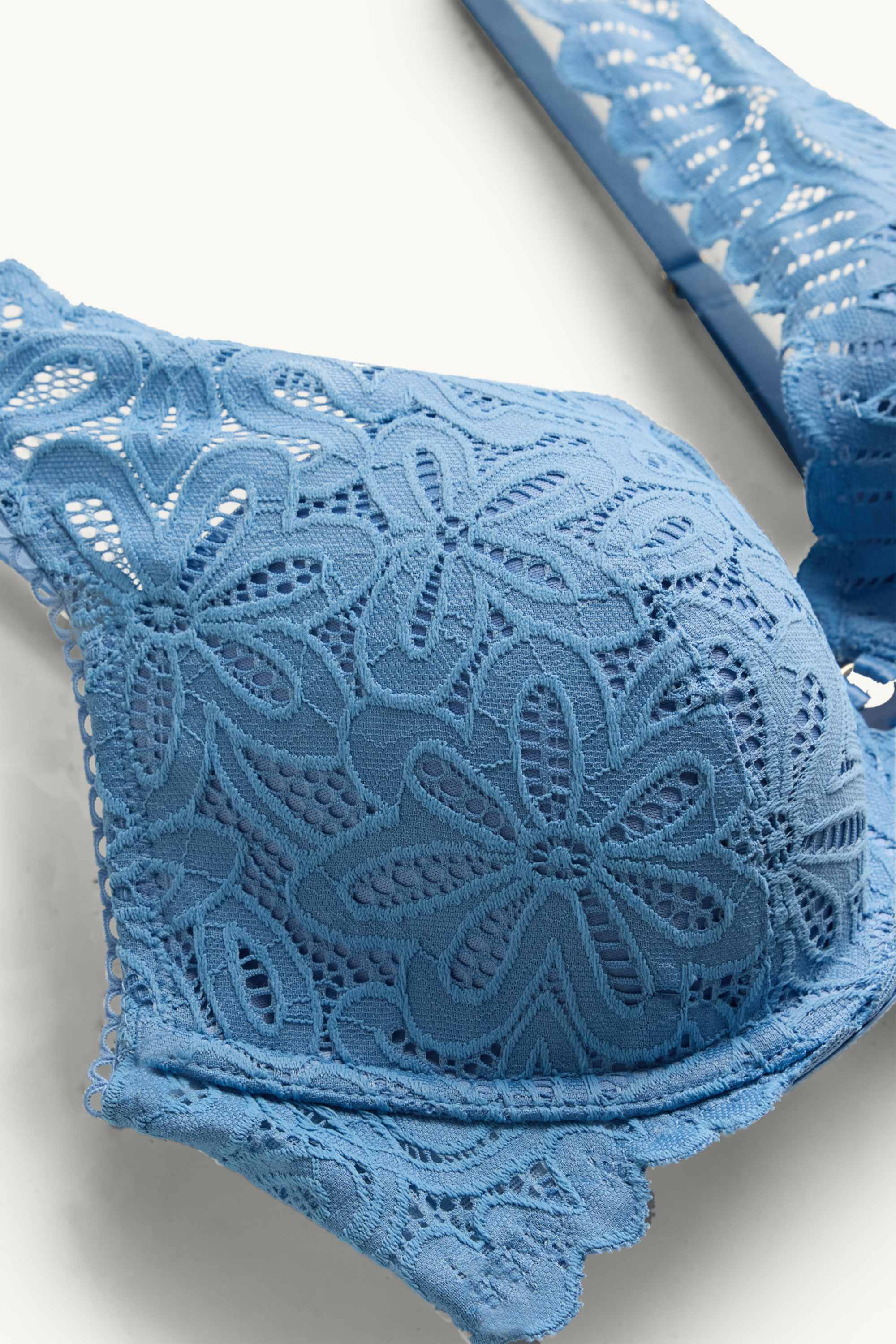 Underwire bra - PLUNGE - padded blue