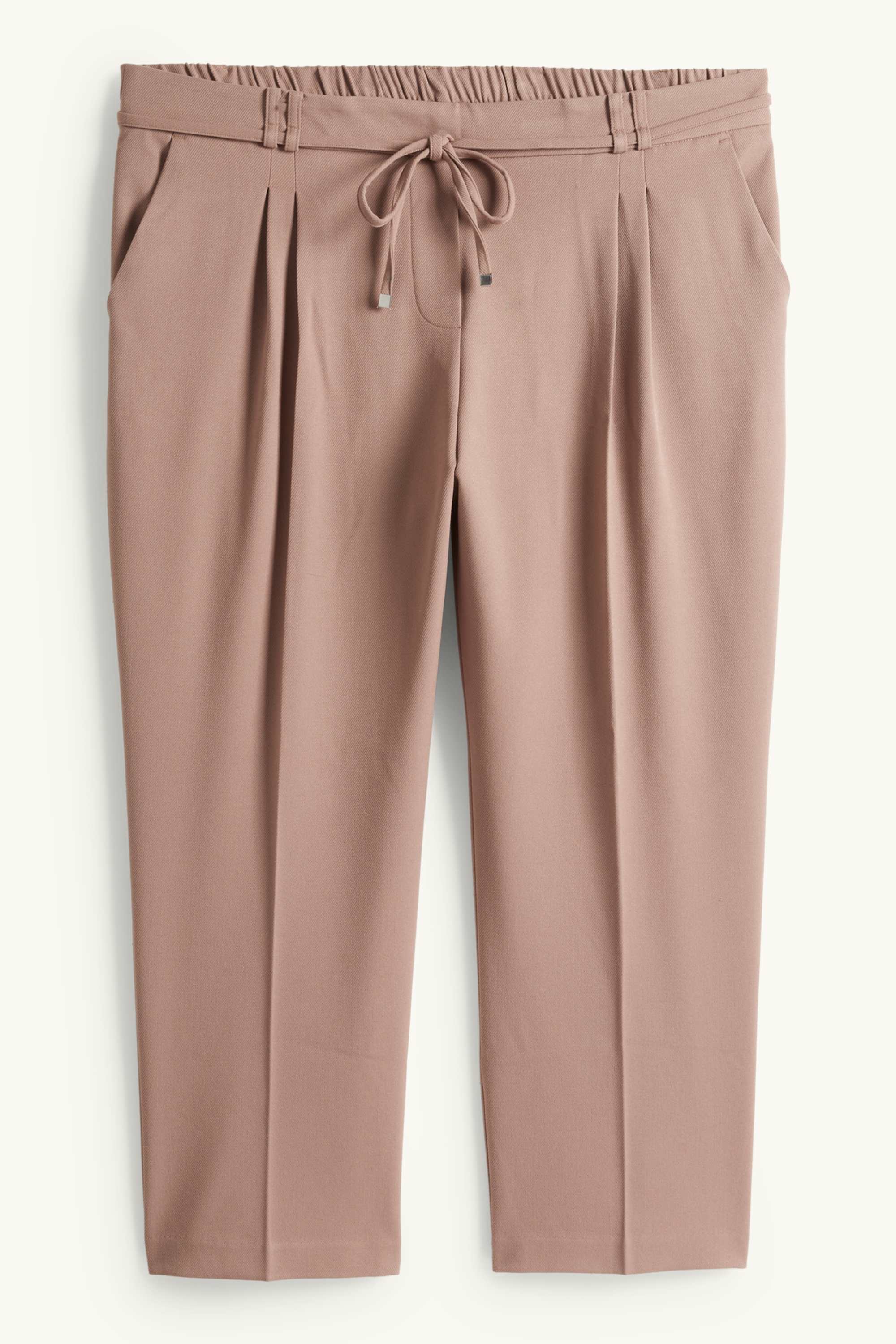 Cloth trousers - high waist - tapered fit brown