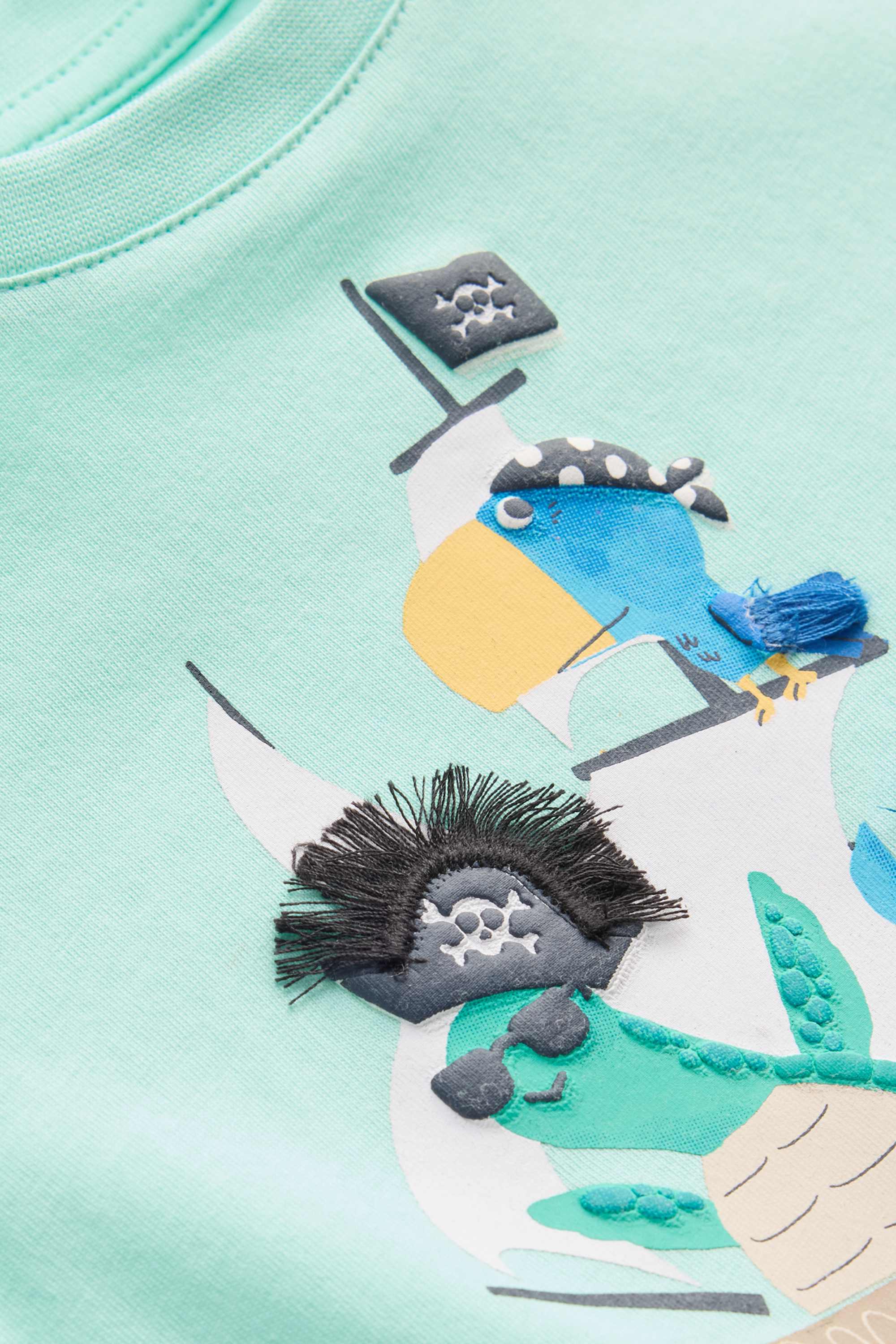 Multipack of 2 - sea creatures - short sleeve T-shirt white / turquoise