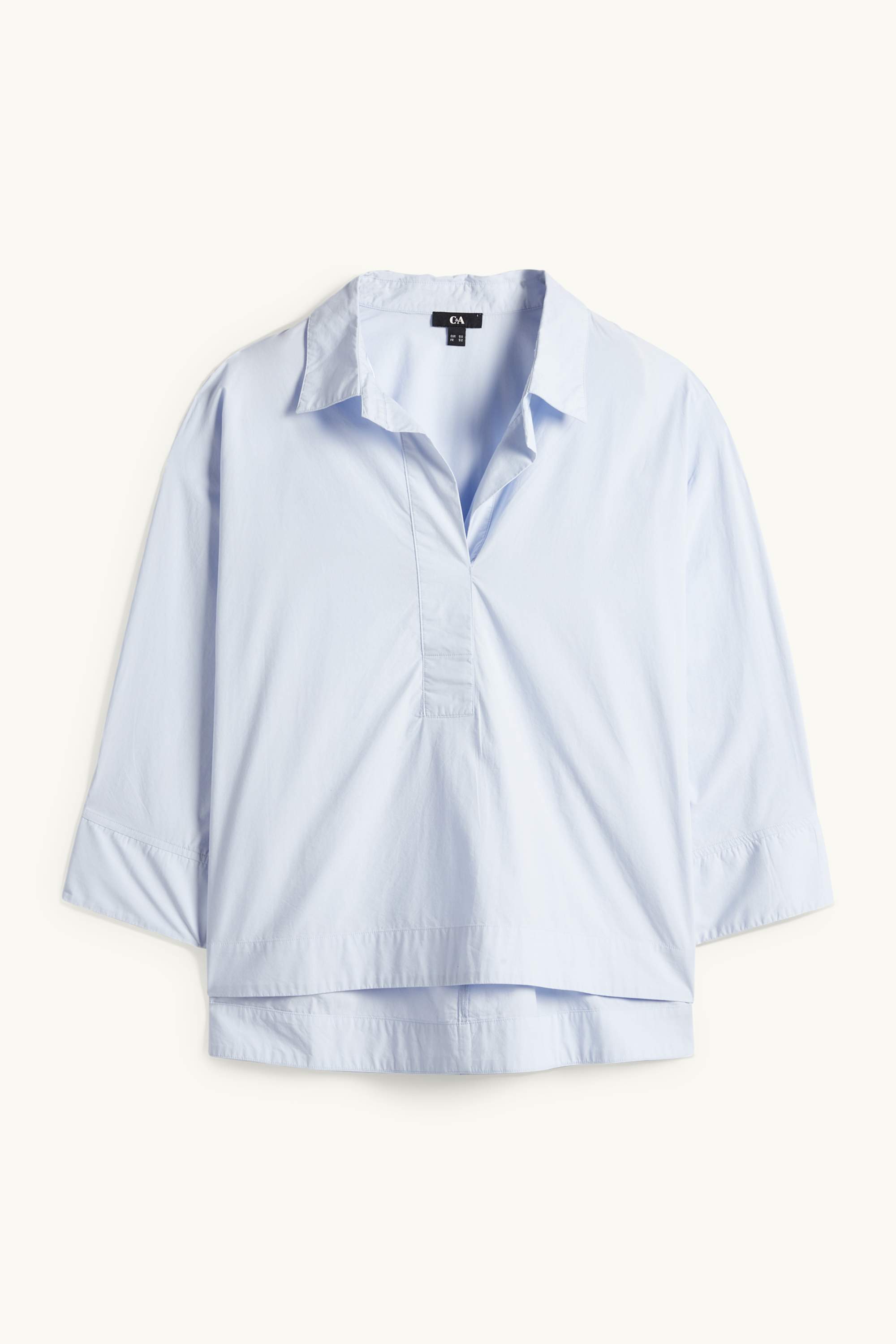 V-neck blouse light blue