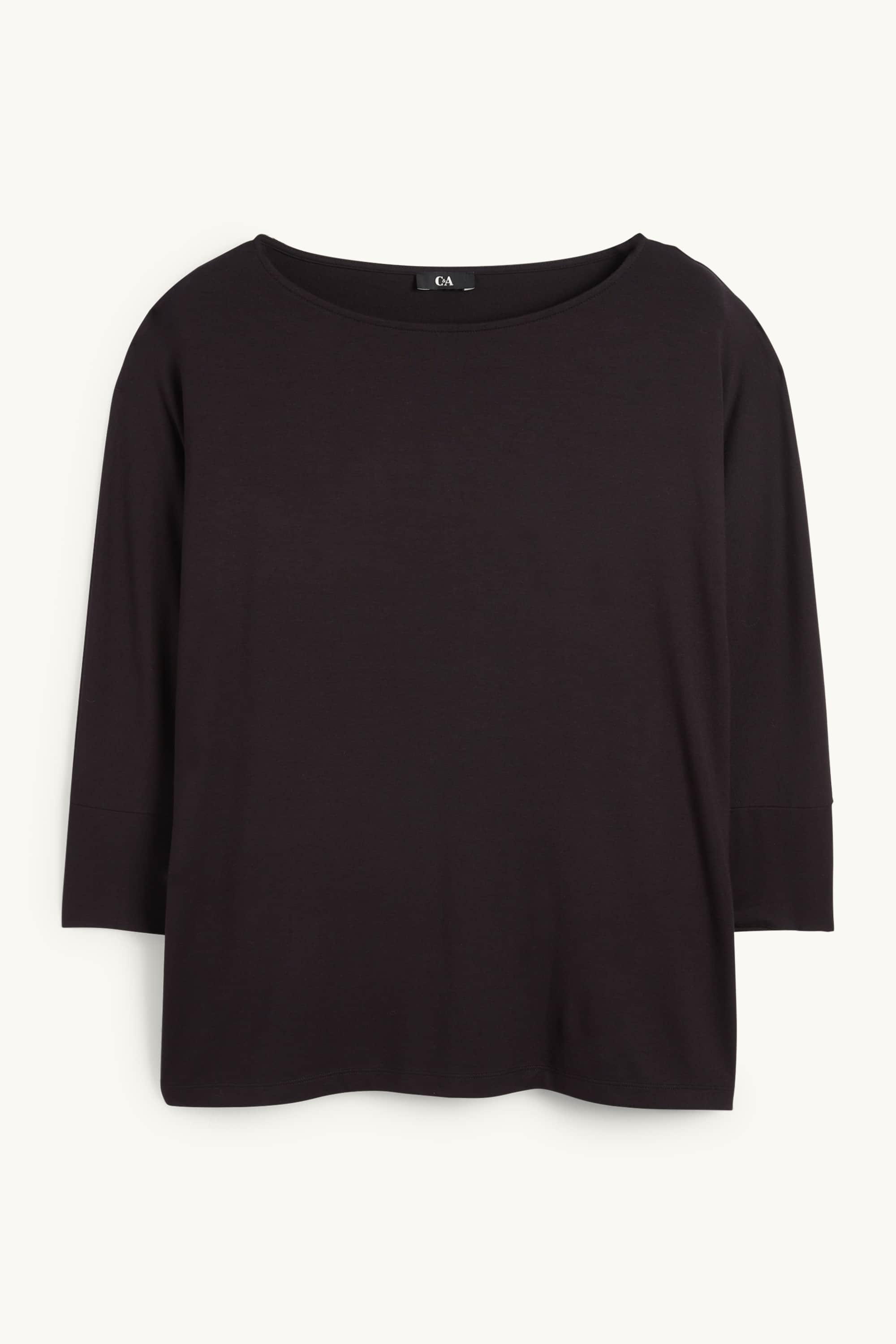 Long sleeve top - regular fit black